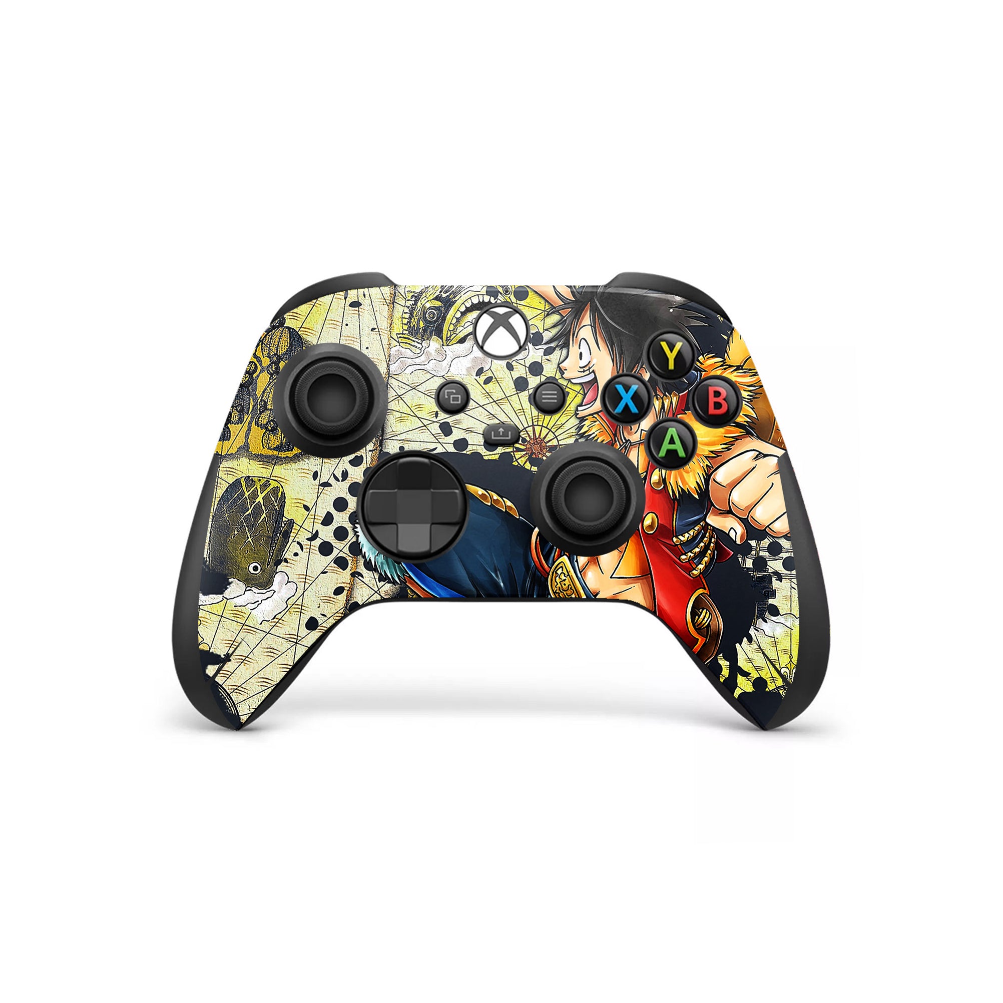 A video game skin featuring a Straw Hat Captain 4 design for the Xbox Series Wireless Controller.