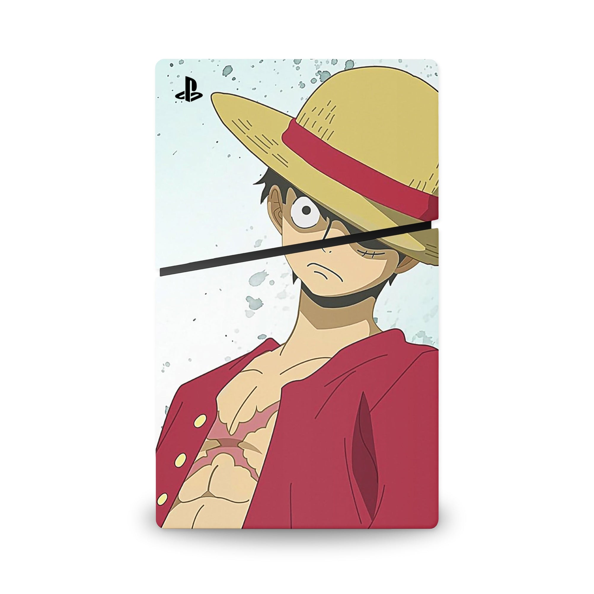 A video game skin featuring a Straw Hat Captain 5 design for the PS5 Slim Digital.