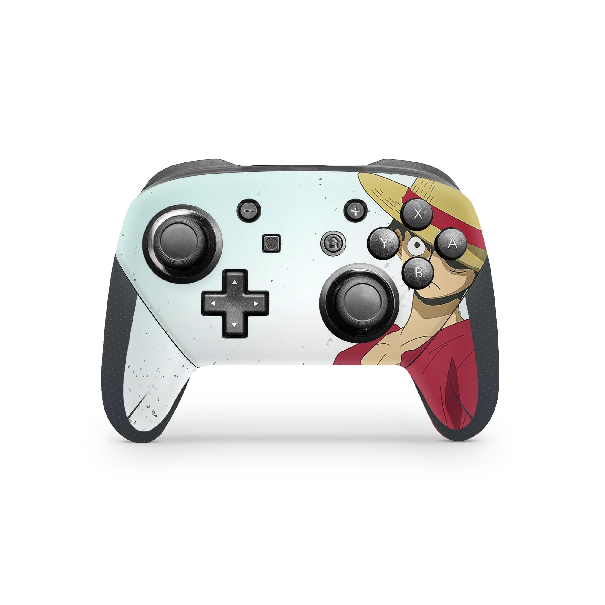 A video game skin featuring a Straw Hat Captain 5 design for the Nintendo Switch Pro Controller.