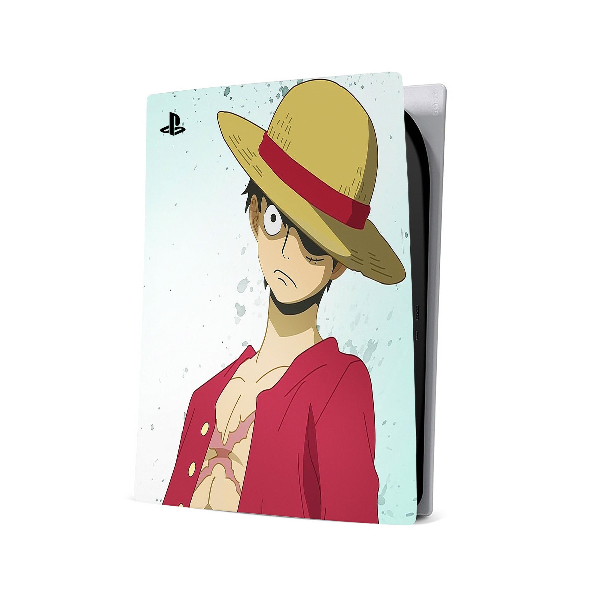 A video game skin featuring a Straw Hat Captain 5 design for the PS5 Digital.