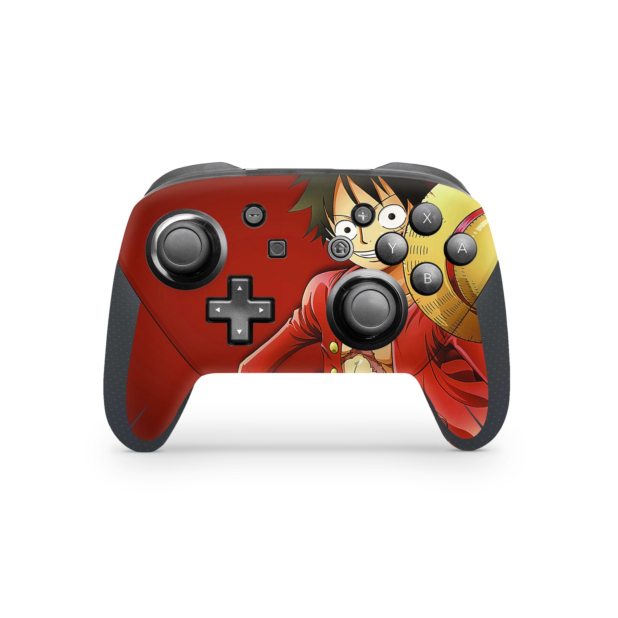 A video game skin featuring a Straw Hat Captain 6 design for the Nintendo Switch Pro Controller.