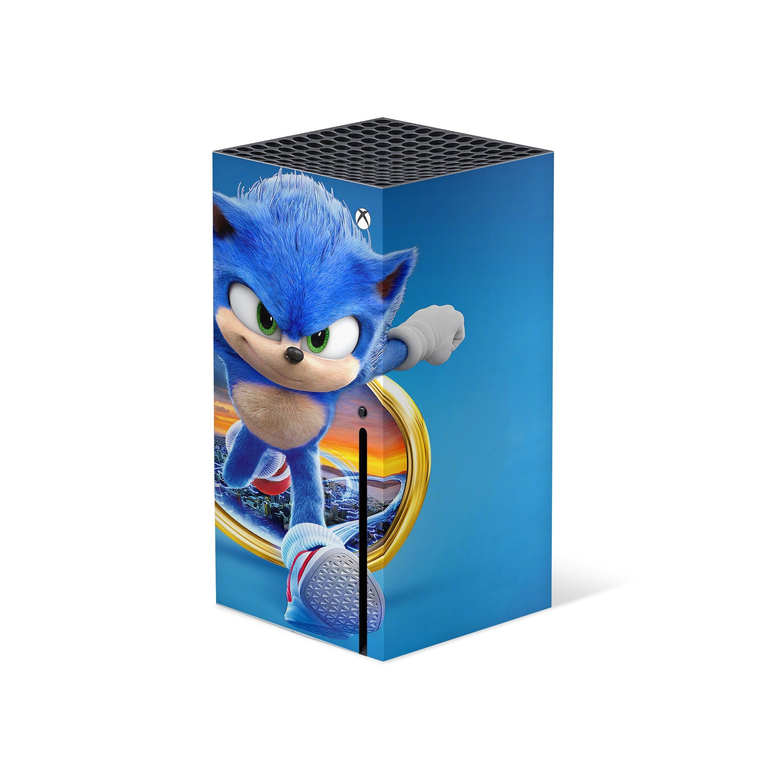 A video game skin featuring a Blue Blur Speedster 1 design for the Xbox Series X.