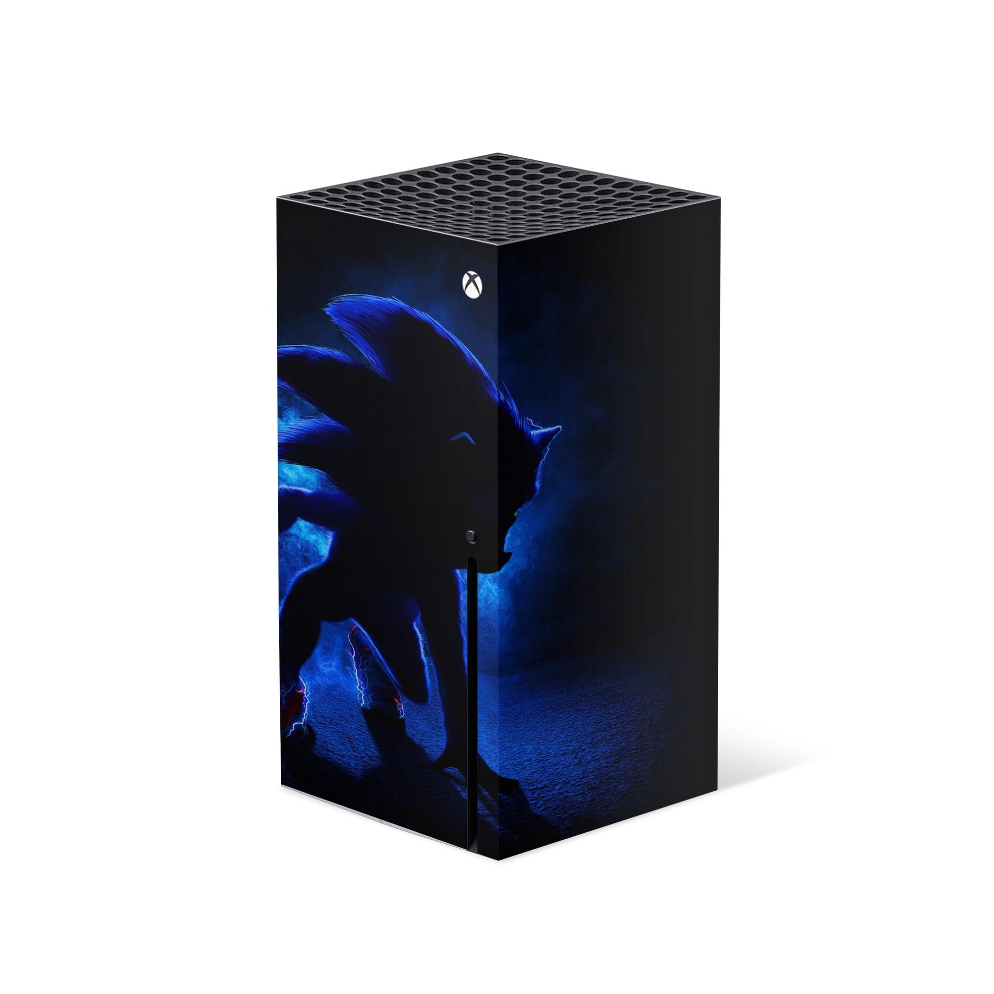 A video game skin featuring a Blue Blur Speedster 2 design for the Xbox Series X.