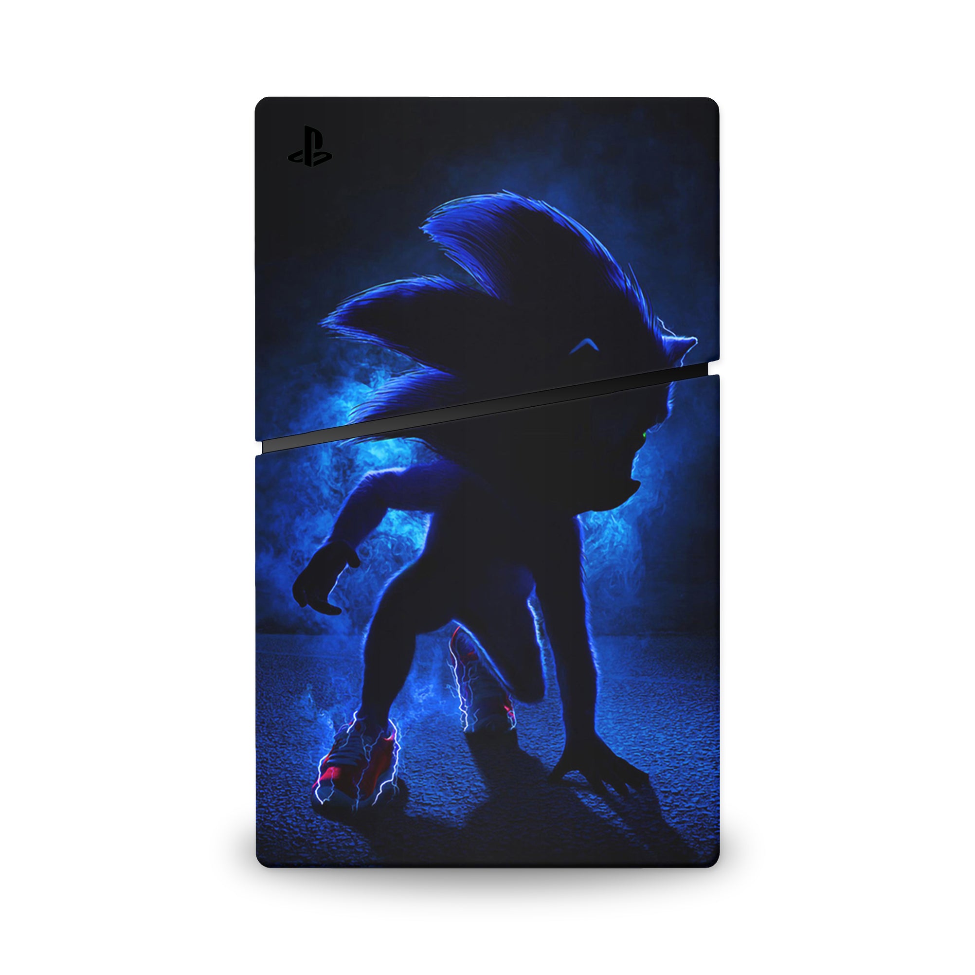 A video game skin featuring a Blue Blur Speedster 2 design for the PS5 Slim.