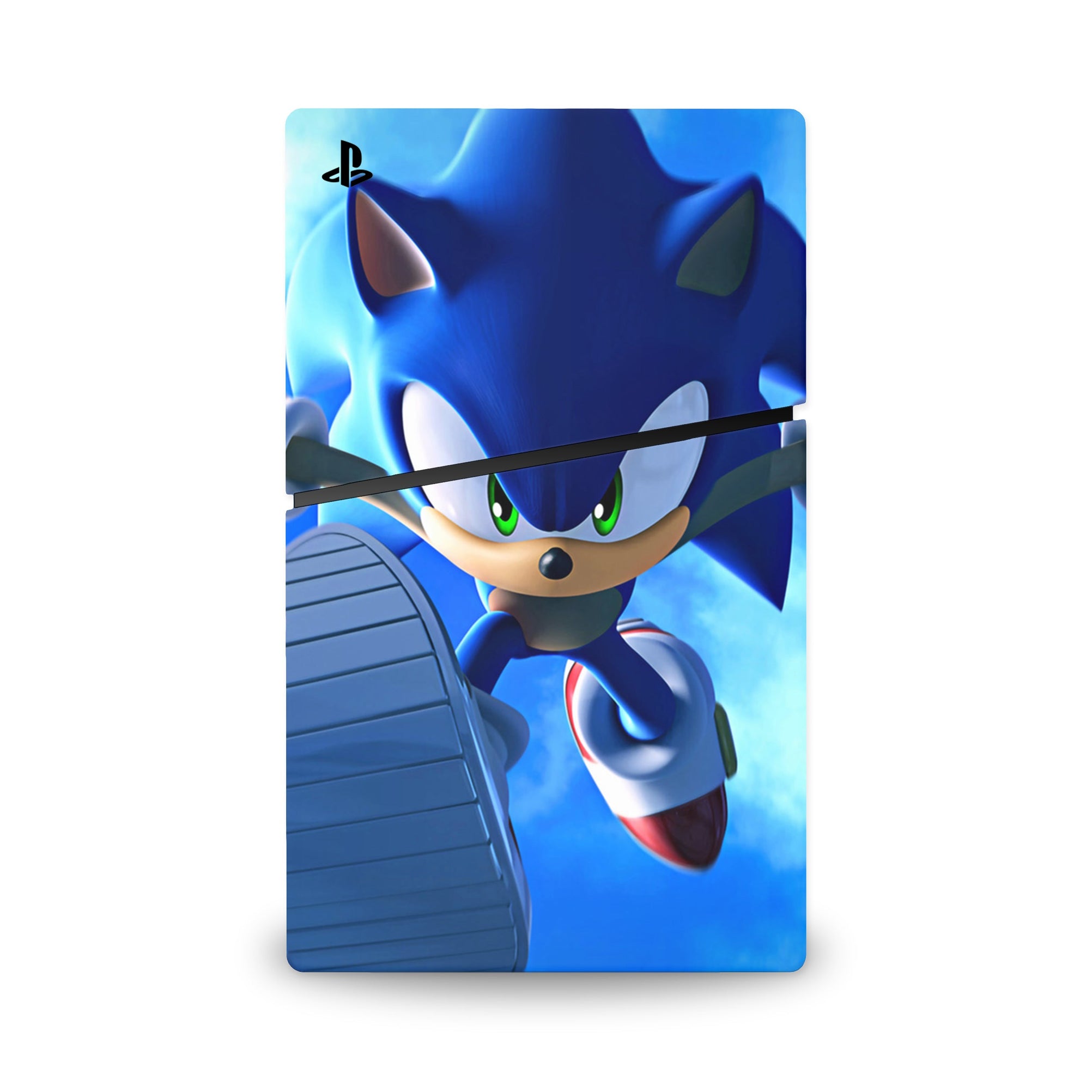 A video game skin featuring a Blue Blur Speedster 3 design for the PS5 Slim Digital.