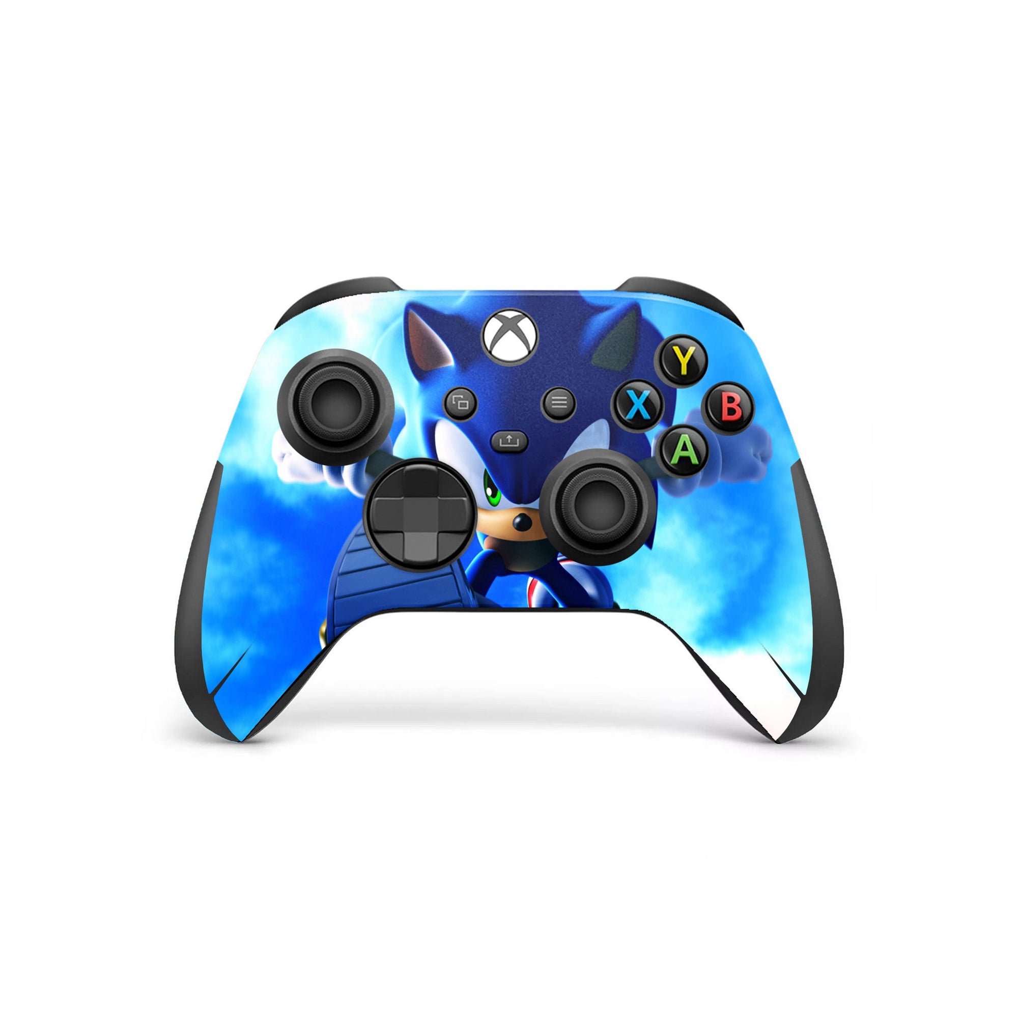 A video game skin featuring a Blue Blur Speedster 3 design for the Xbox Series Wireless Controller.