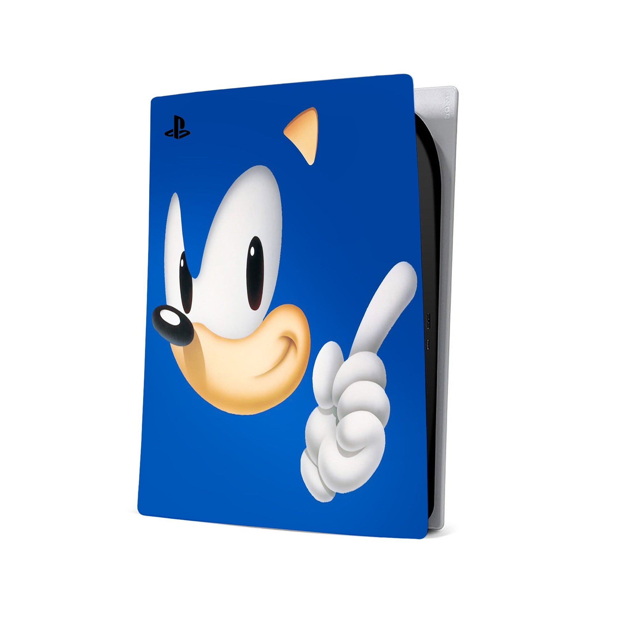 A video game skin featuring a Blue Blur Speedster 4 design for the PS5 Digital.