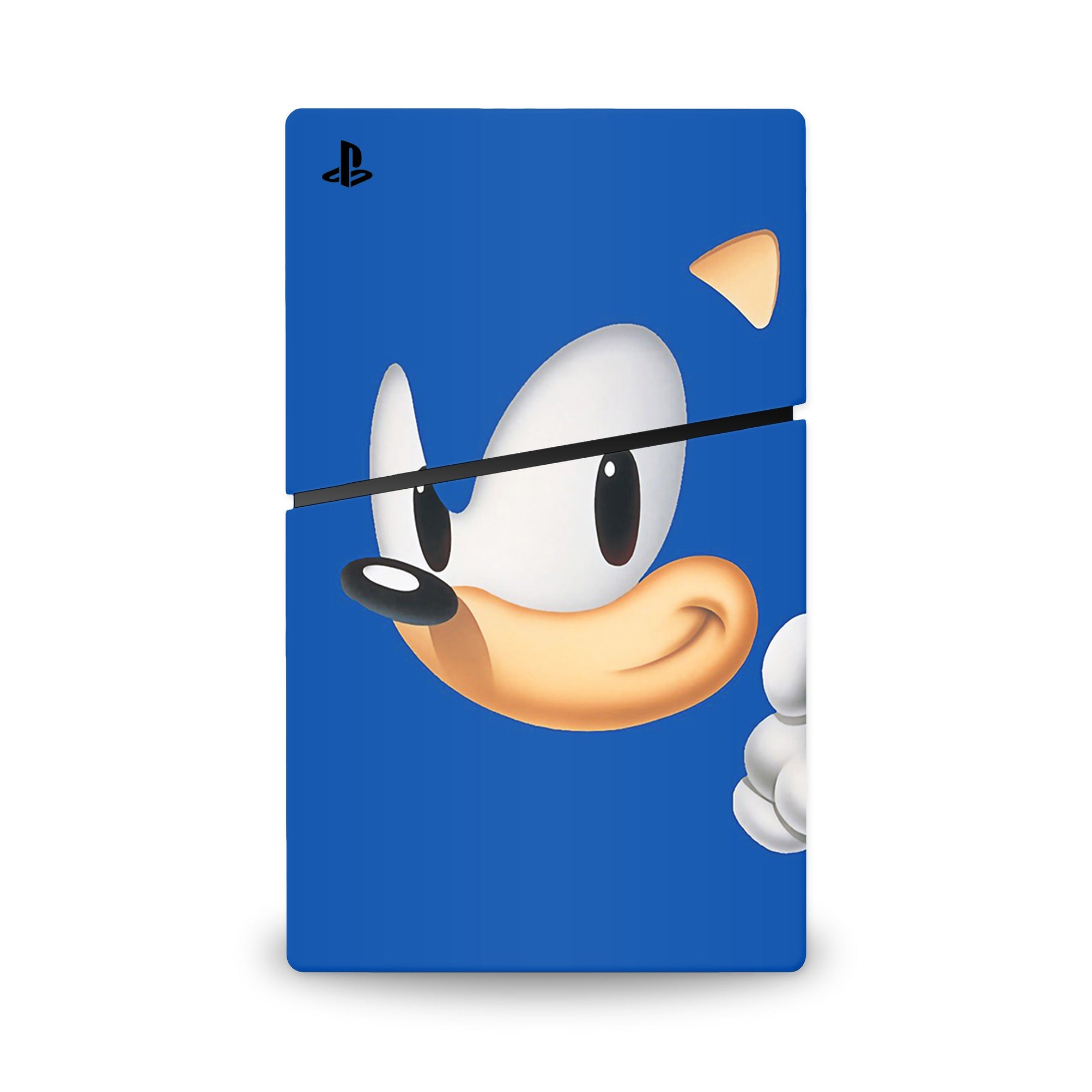 A video game skin featuring a Blue Blur Speedster 4 design for the PS5 Slim.