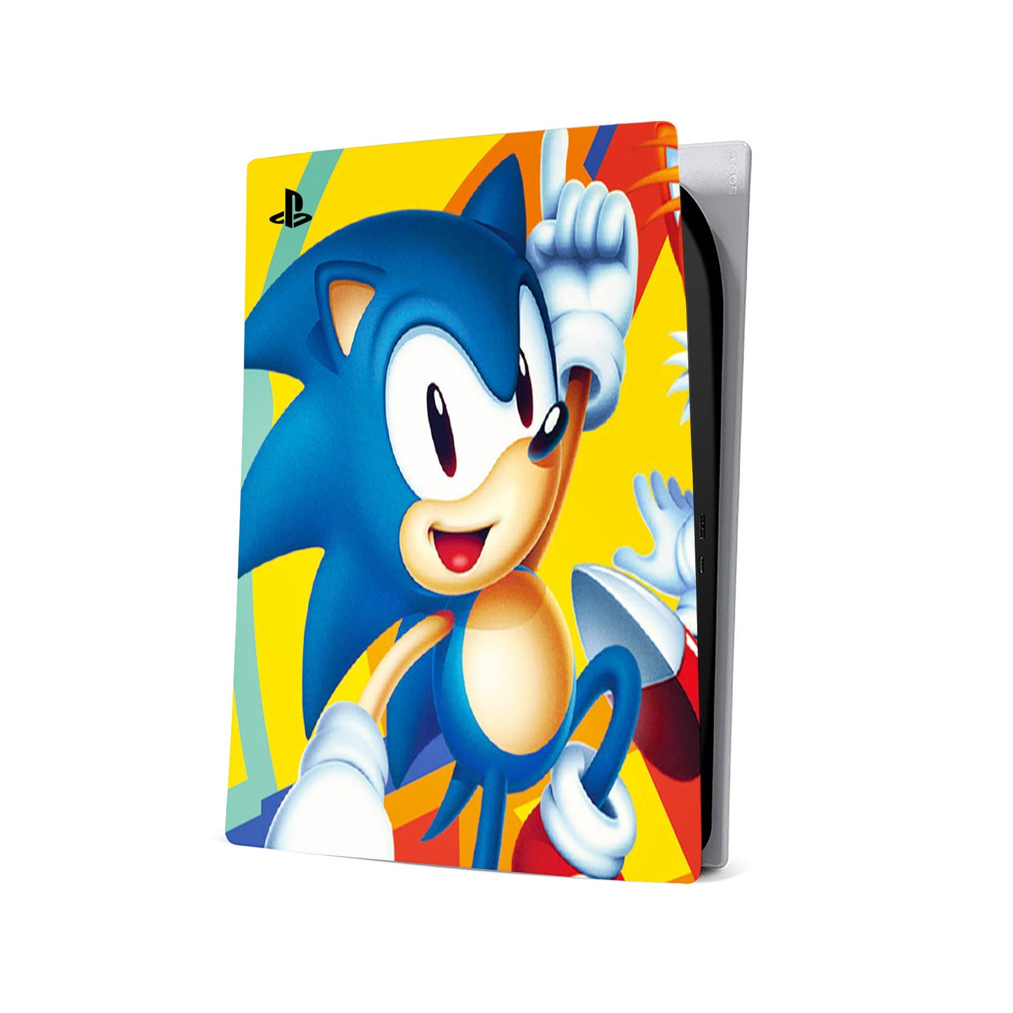 A video game skin featuring a Blue Blur Speedster 5 design for the PS5 Digital.