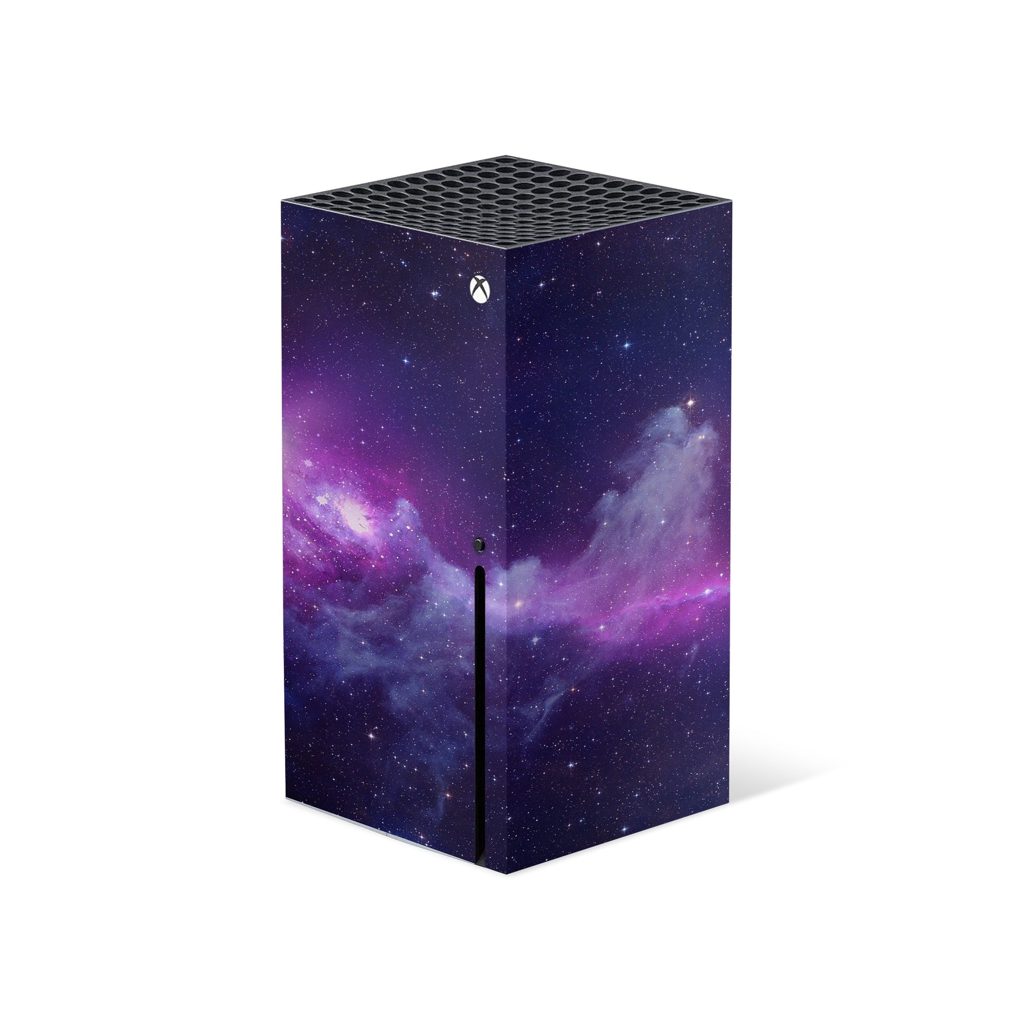 A video game skin featuring a Cosmic Wonders 18 design for the Xbox Series X.