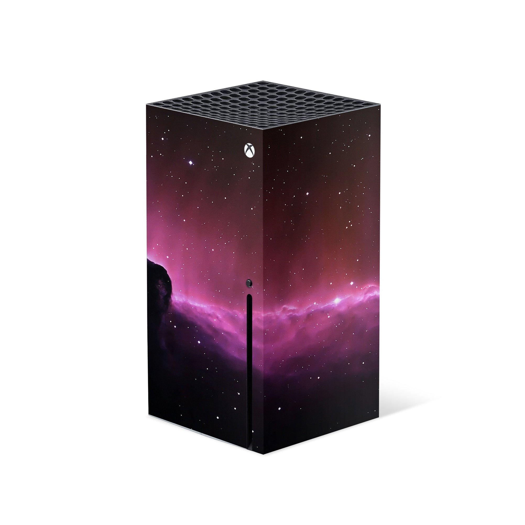 A video game skin featuring a Cosmic Wonders 30 design for the Xbox Series X.