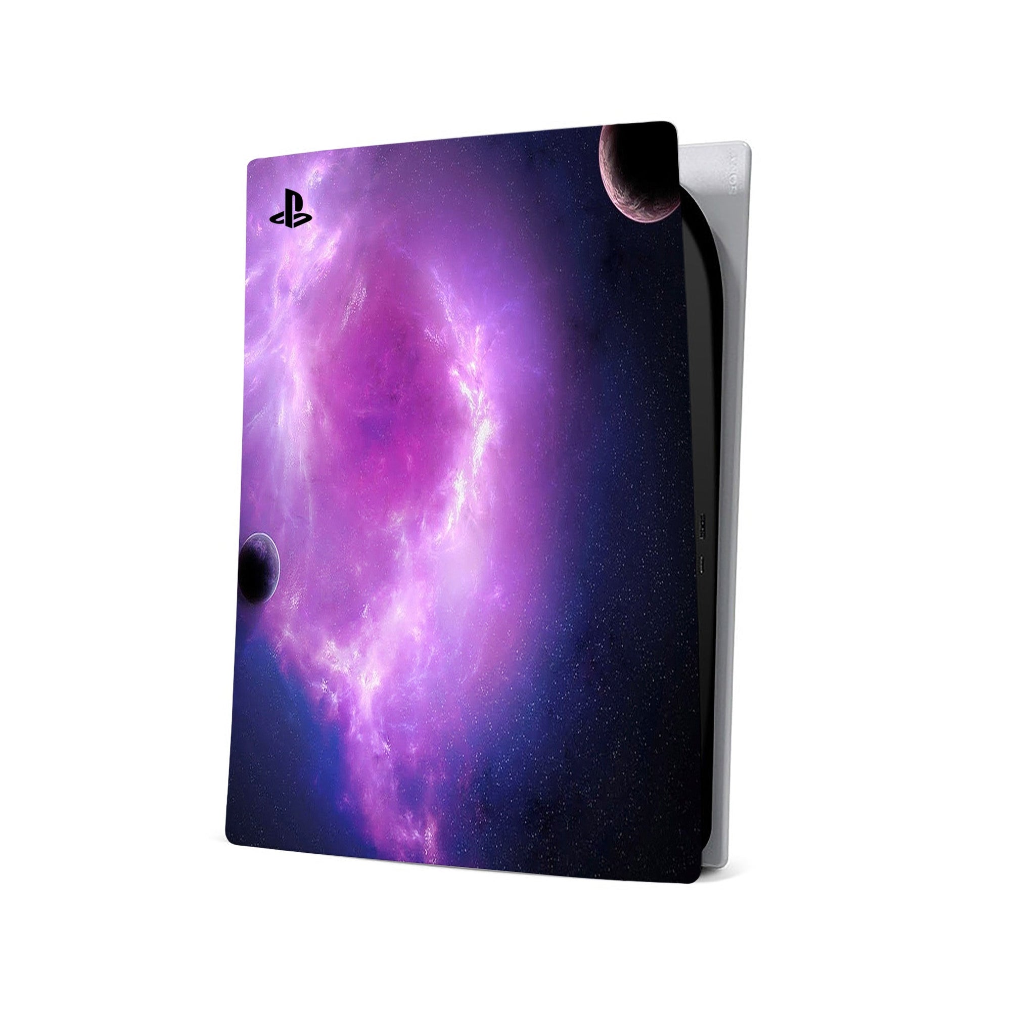 A video game skin featuring a Cosmic Wonders 31 design for the PS5.