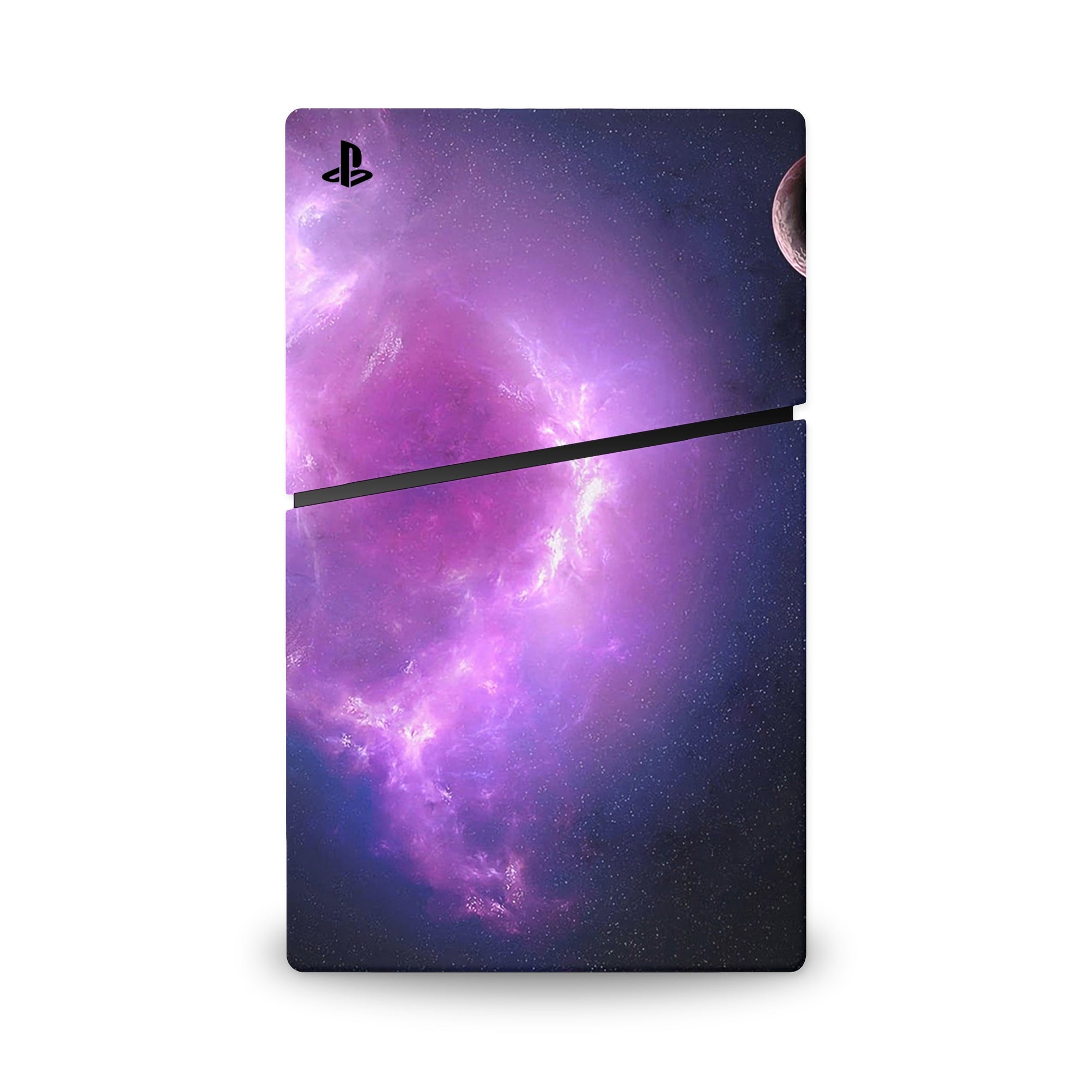 A video game skin featuring a Cosmic Wonders 31 design for the PS5 Slim Digital.