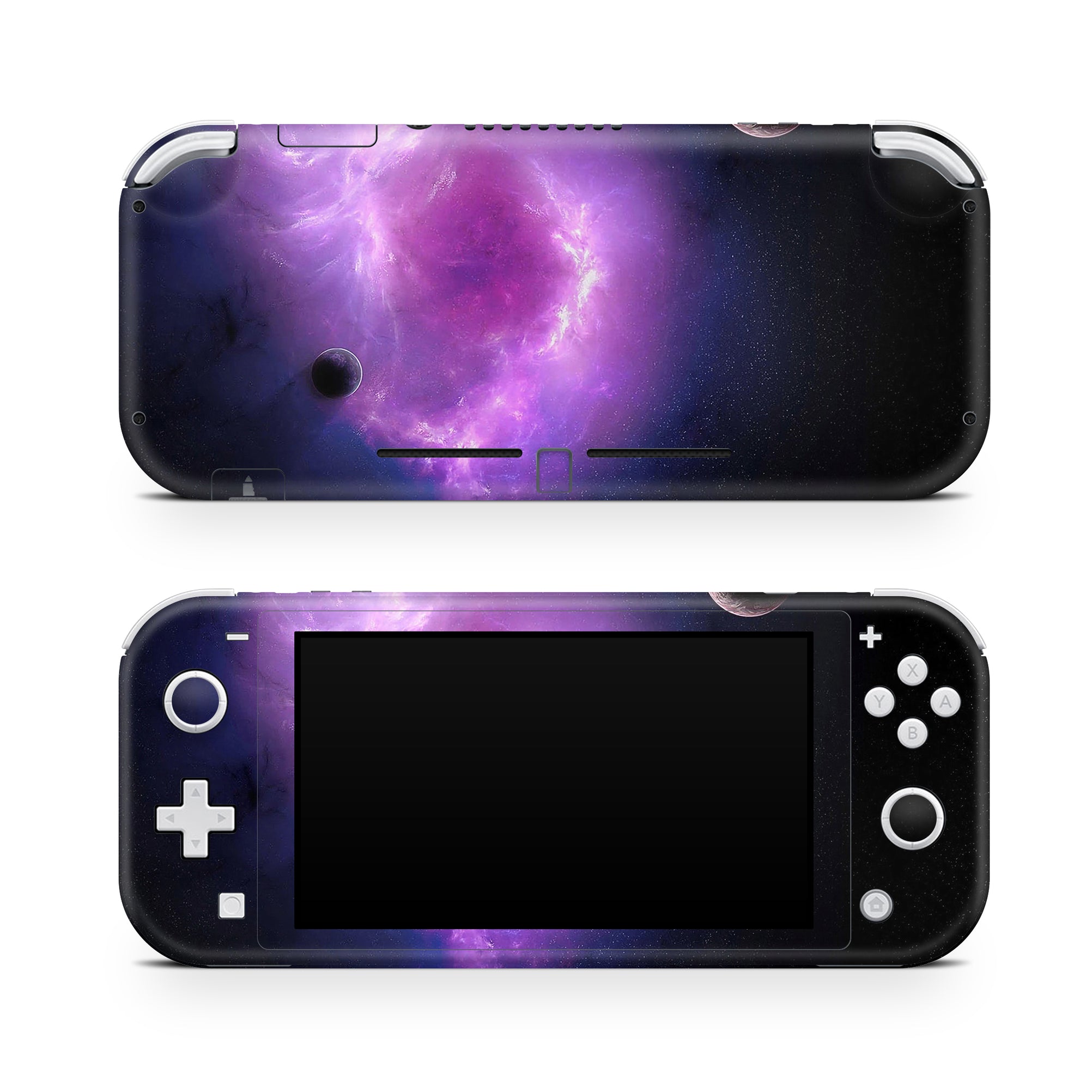 A video game skin featuring a Cosmic Wonders 31 design for the Nintendo Switch Lite.