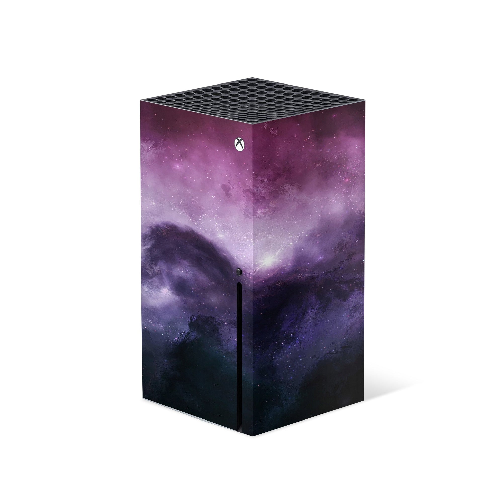 A video game skin featuring a Cosmic Wonders 4 design for the Xbox Series X.