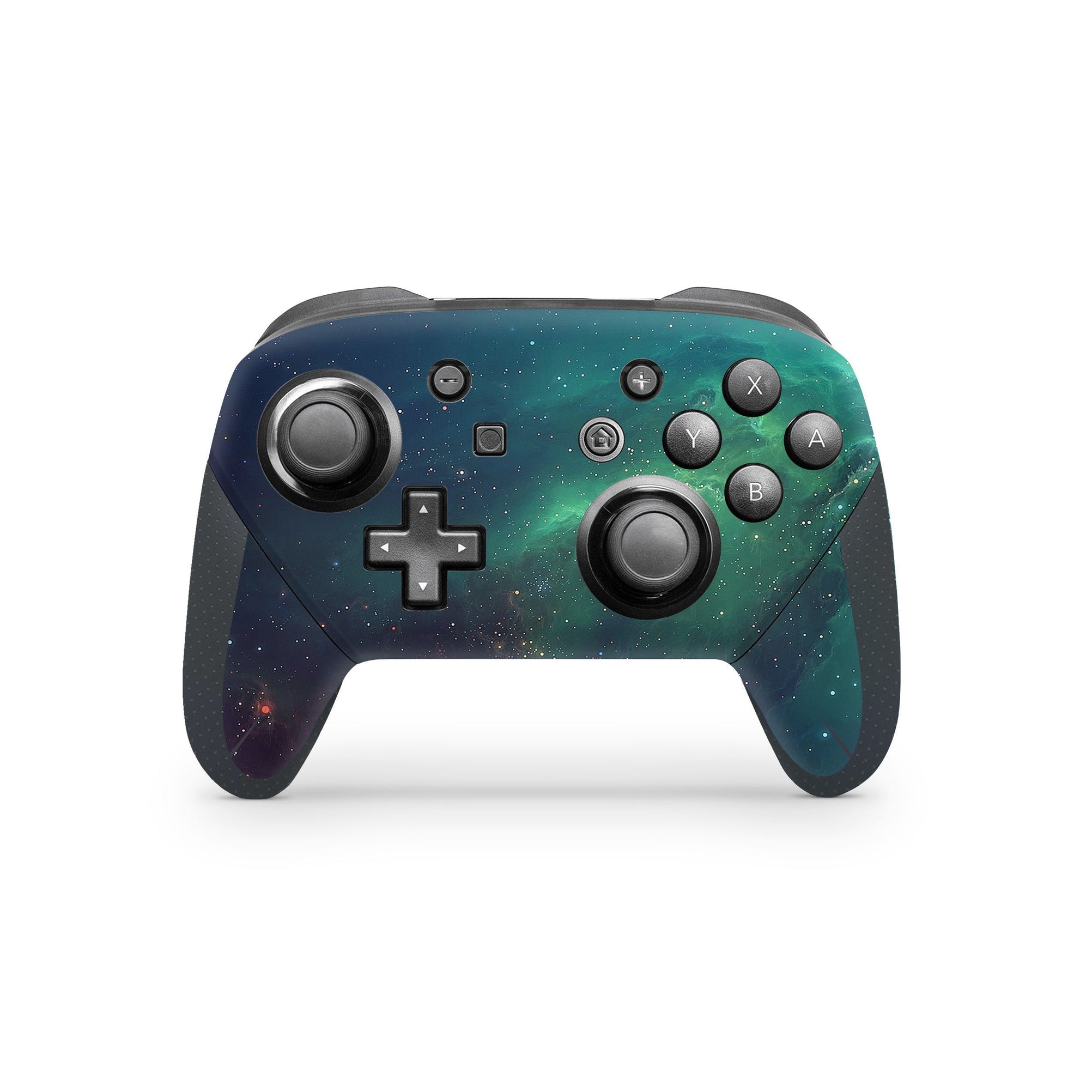 A video game skin featuring a Cosmic Wonders 5 design for the Nintendo Switch Pro Controller.