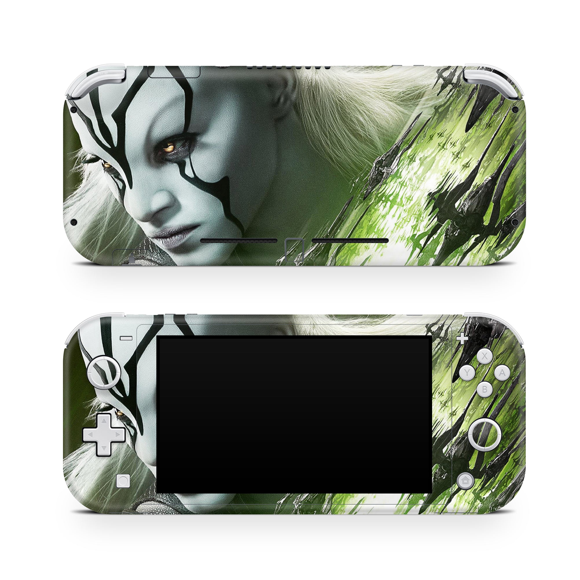 A video game skin featuring a Exploration Beyond 2 design for the Nintendo Switch Lite.