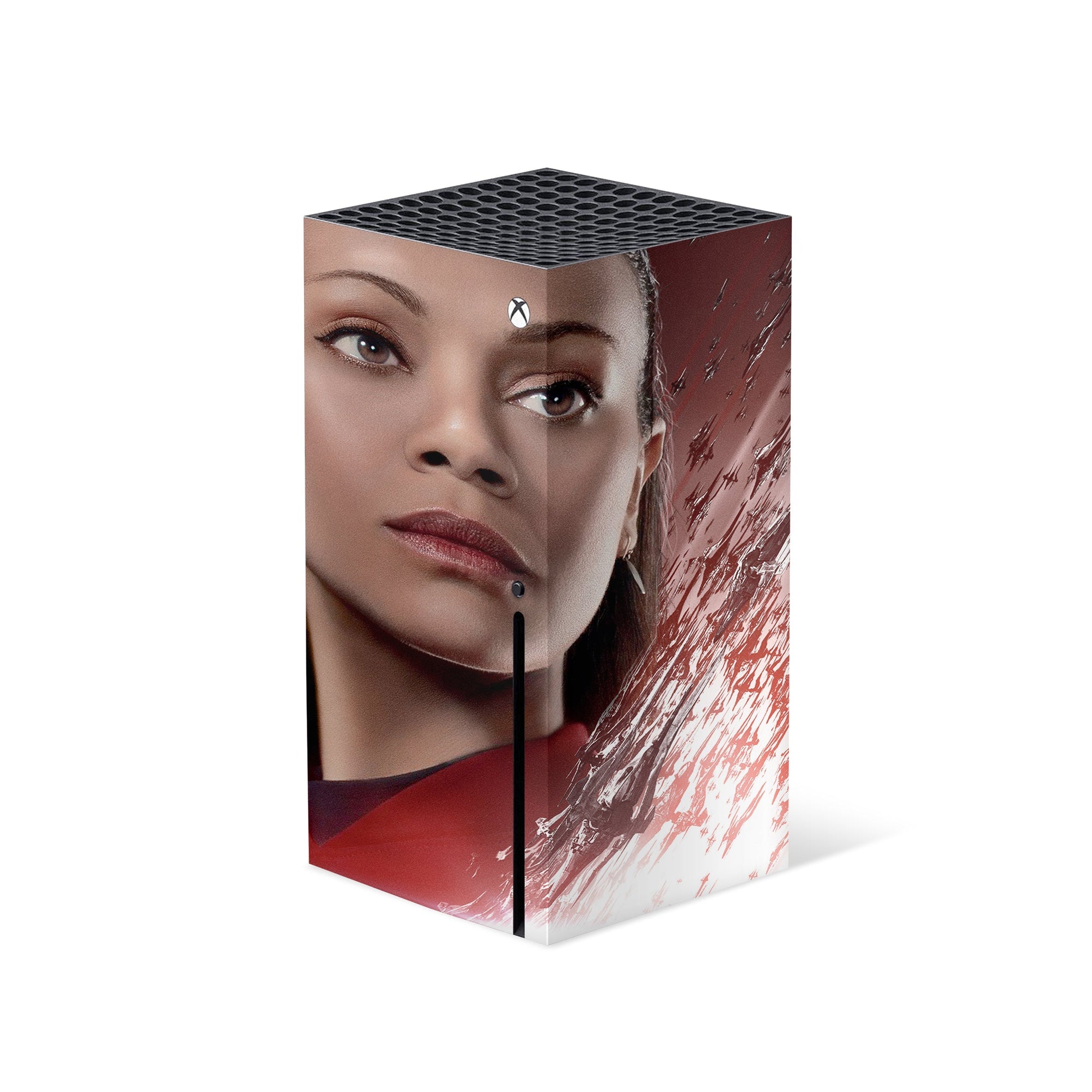 A video game skin featuring a Exploration Beyond 3 design for the Xbox Series X.