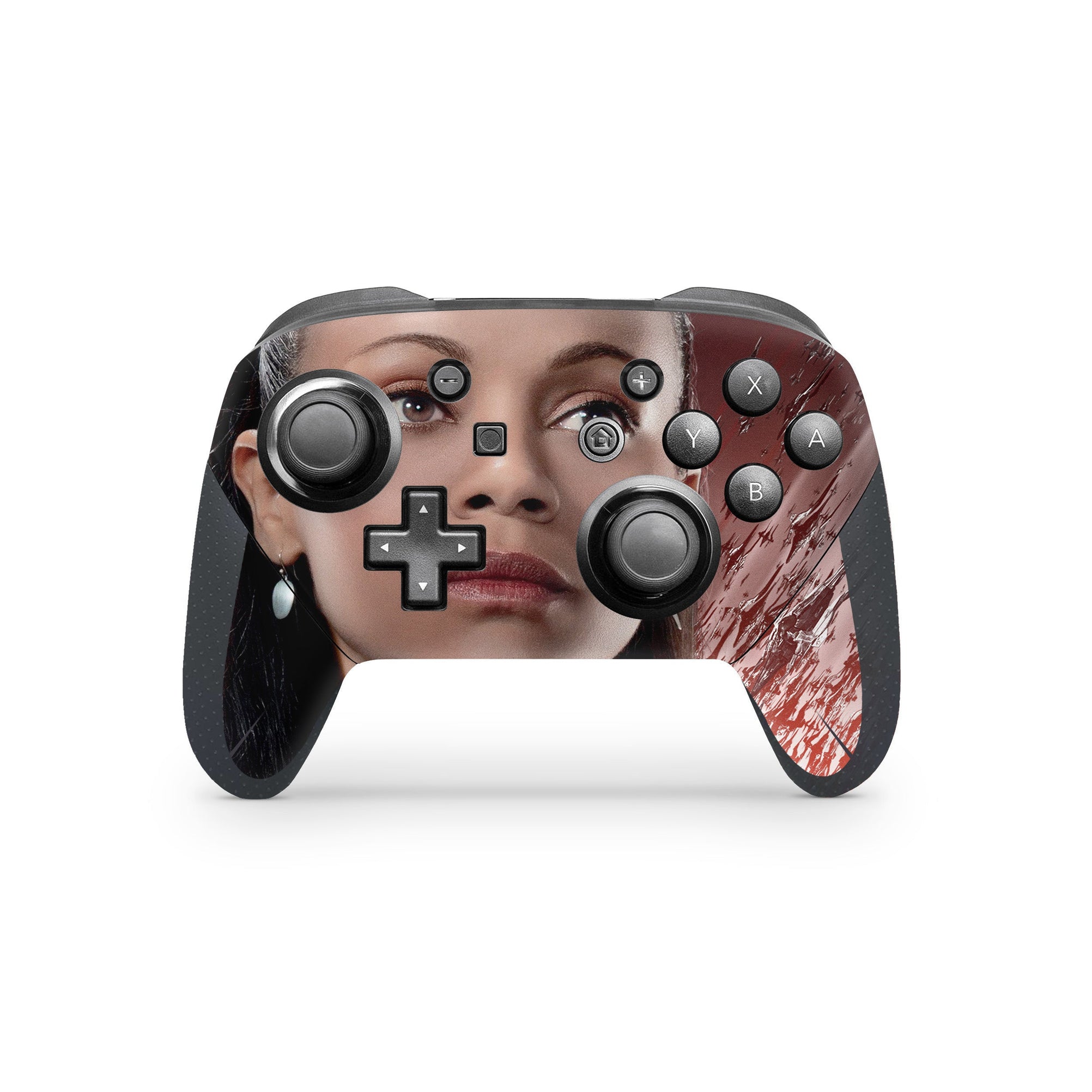 A video game skin featuring a Exploration Beyond 3 design for the Nintendo Switch Pro Controller.