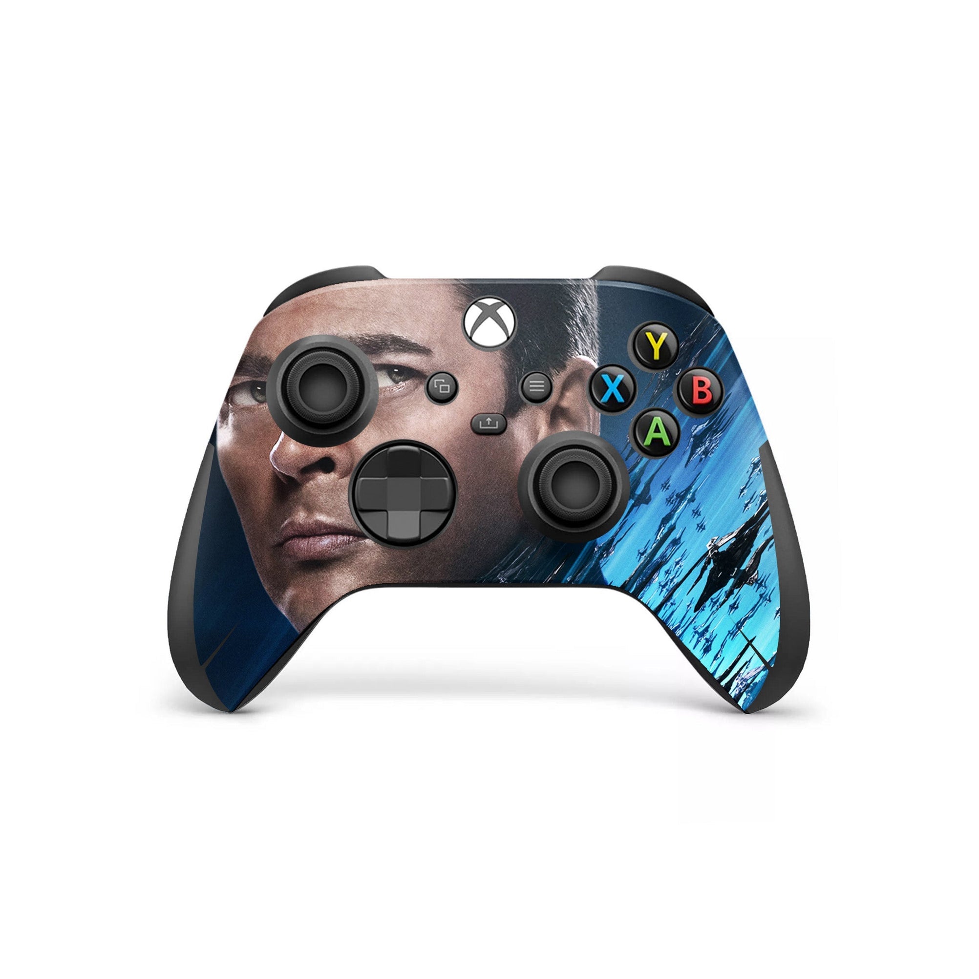 A video game skin featuring a Exploration Beyond 4 design for the Xbox Series X Controller.