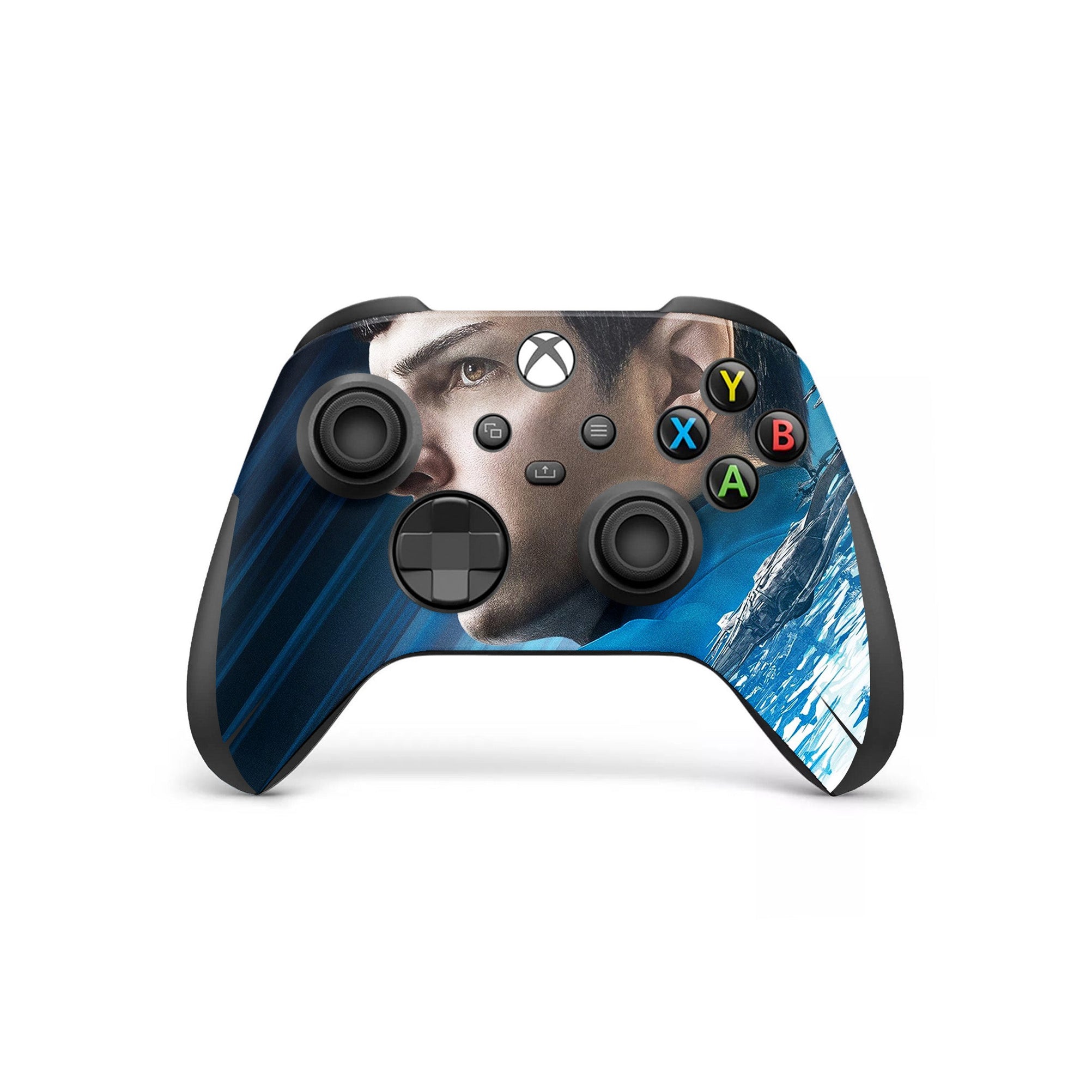 A video game skin featuring a Exploration Beyond 7 design for the Xbox Series Wireless Controller.