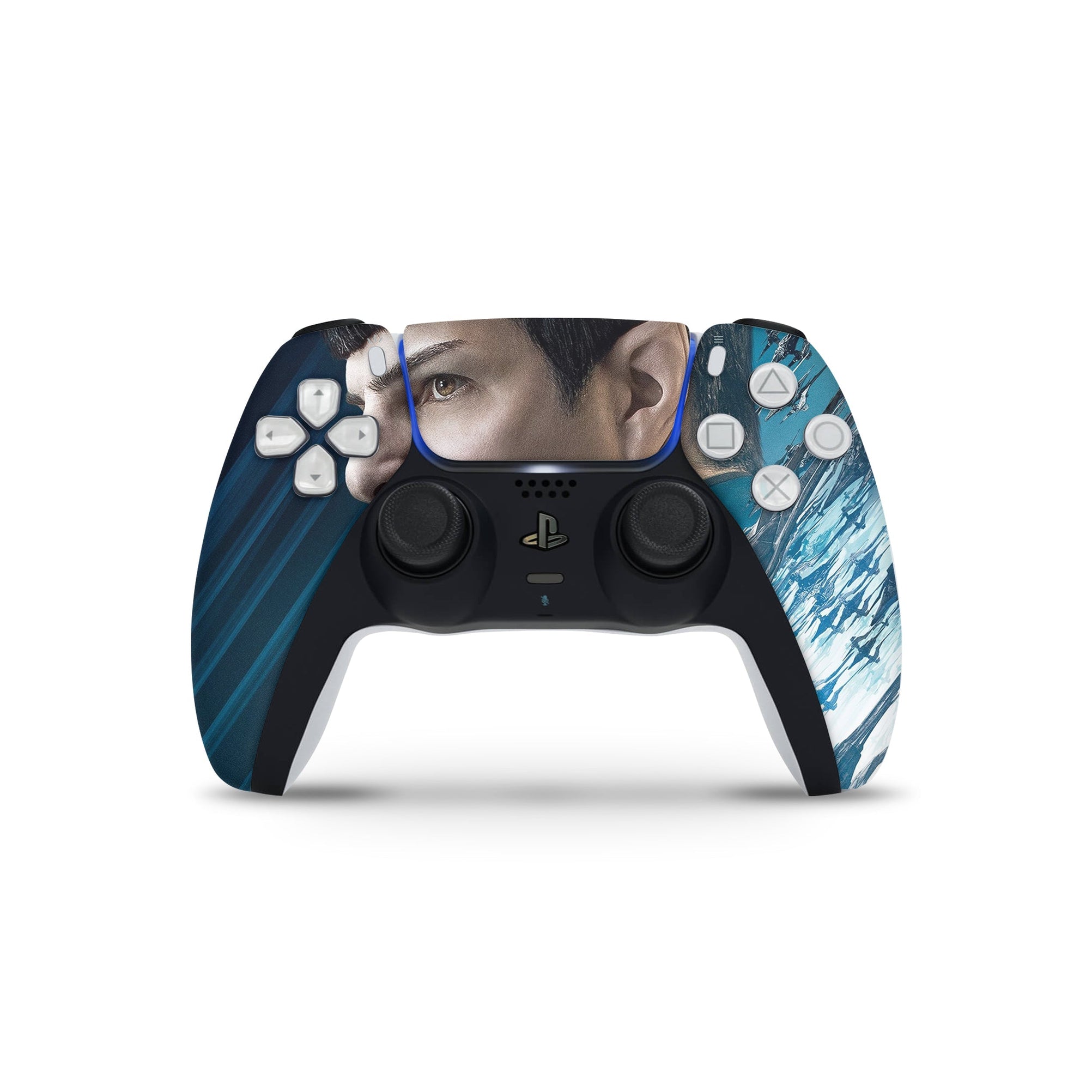 A video game skin featuring a Exploration Beyond 7 design for the PS5 Controller.