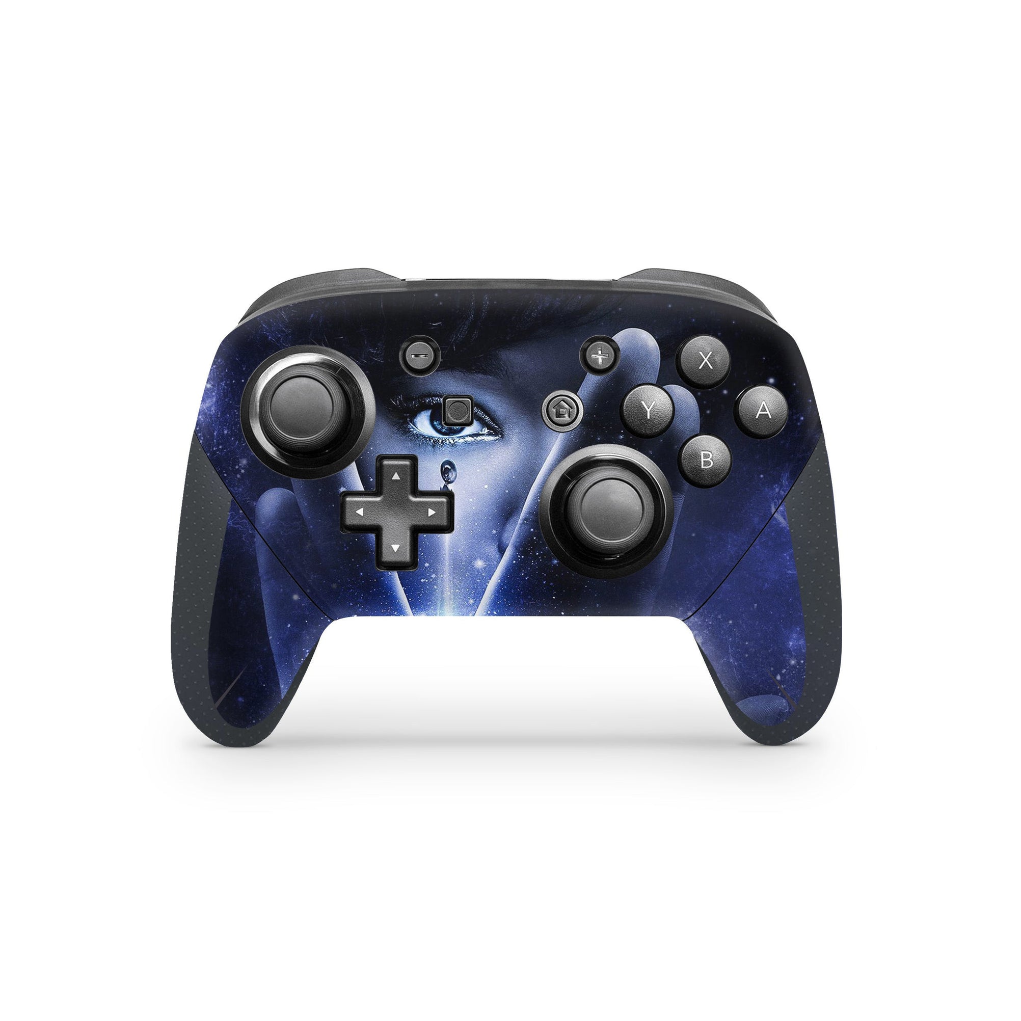 A video game skin featuring a New Frontier 1 design for the Nintendo Switch Pro Controller.