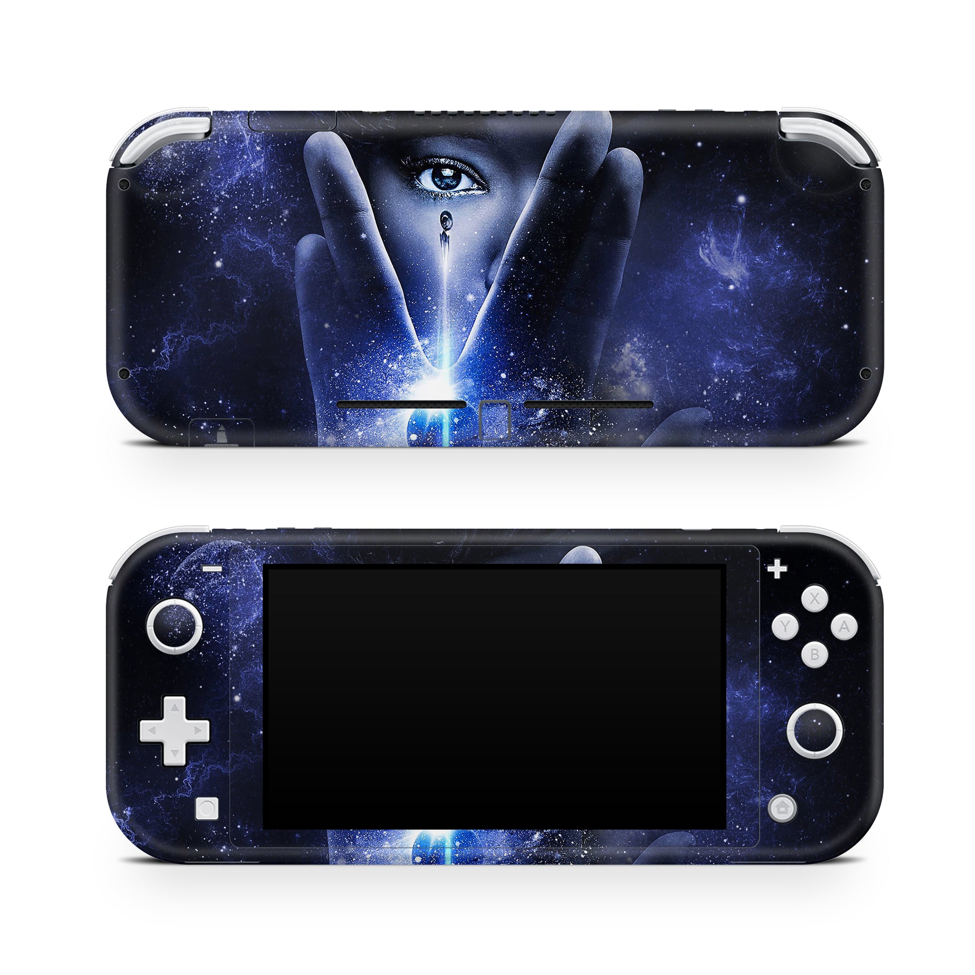 A video game skin featuring a New Frontier 1 design for the Nintendo Switch Lite.