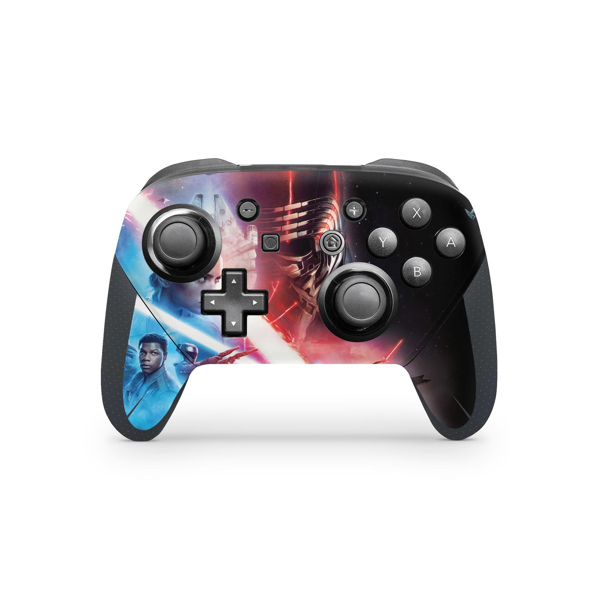 A video game skin featuring a Galactic Saga 4 design for the Nintendo Switch Pro Controller.