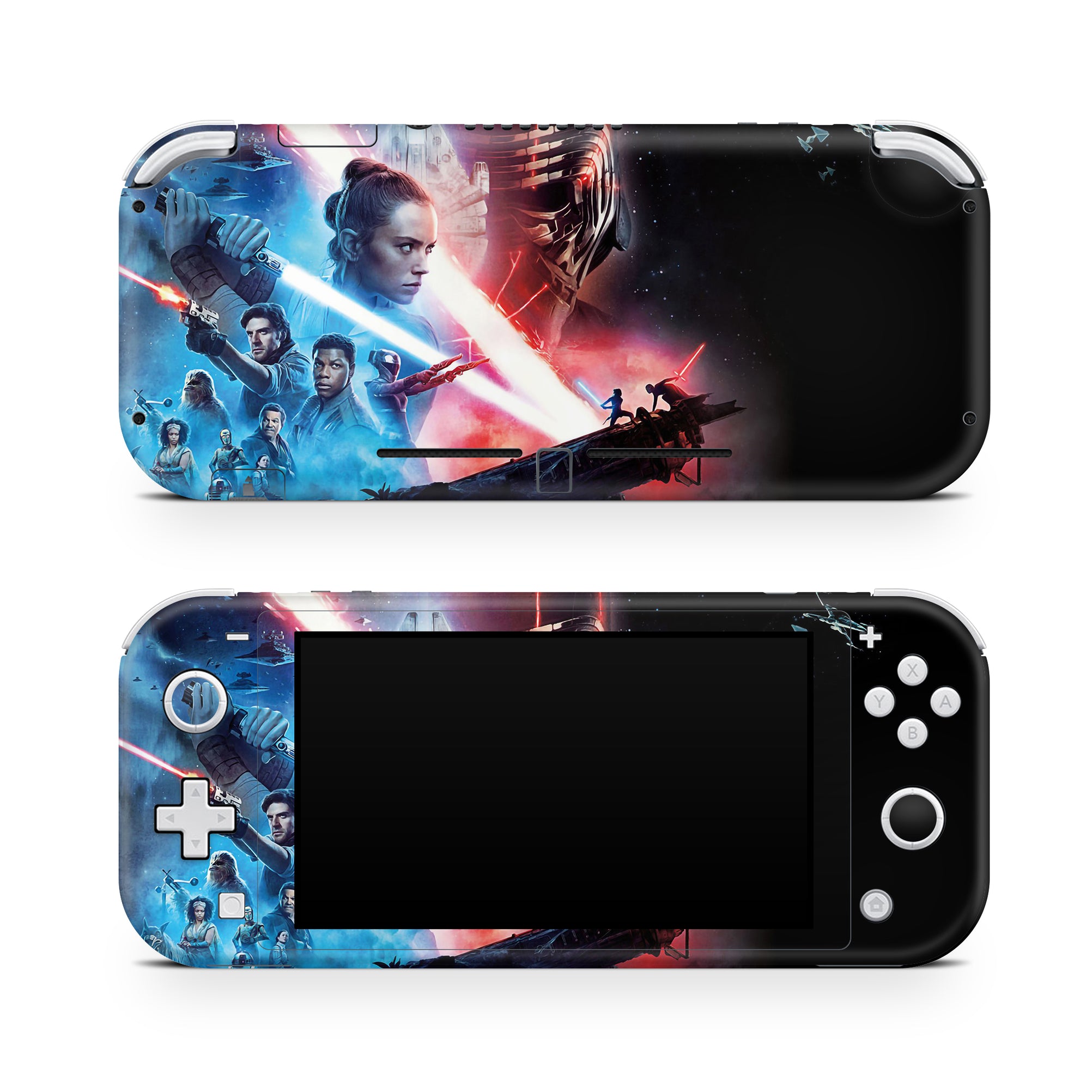 A video game skin featuring a Galactic Saga 4 design for the Nintendo Switch Lite.