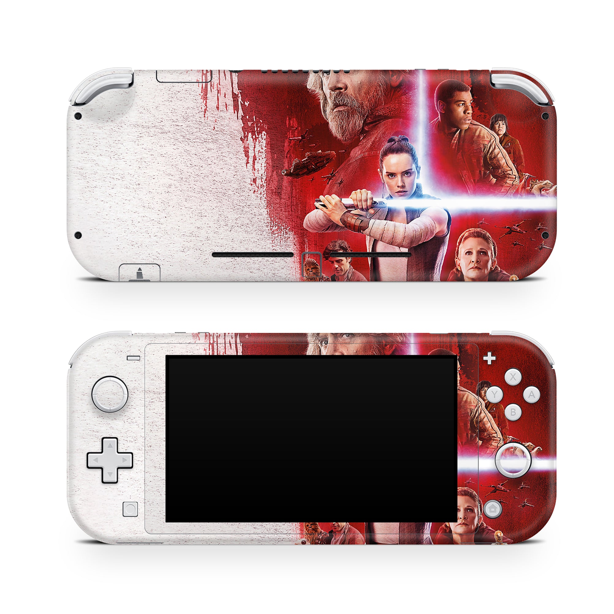 A video game skin featuring a Galactic Saga 6 design for the Nintendo Switch Lite.