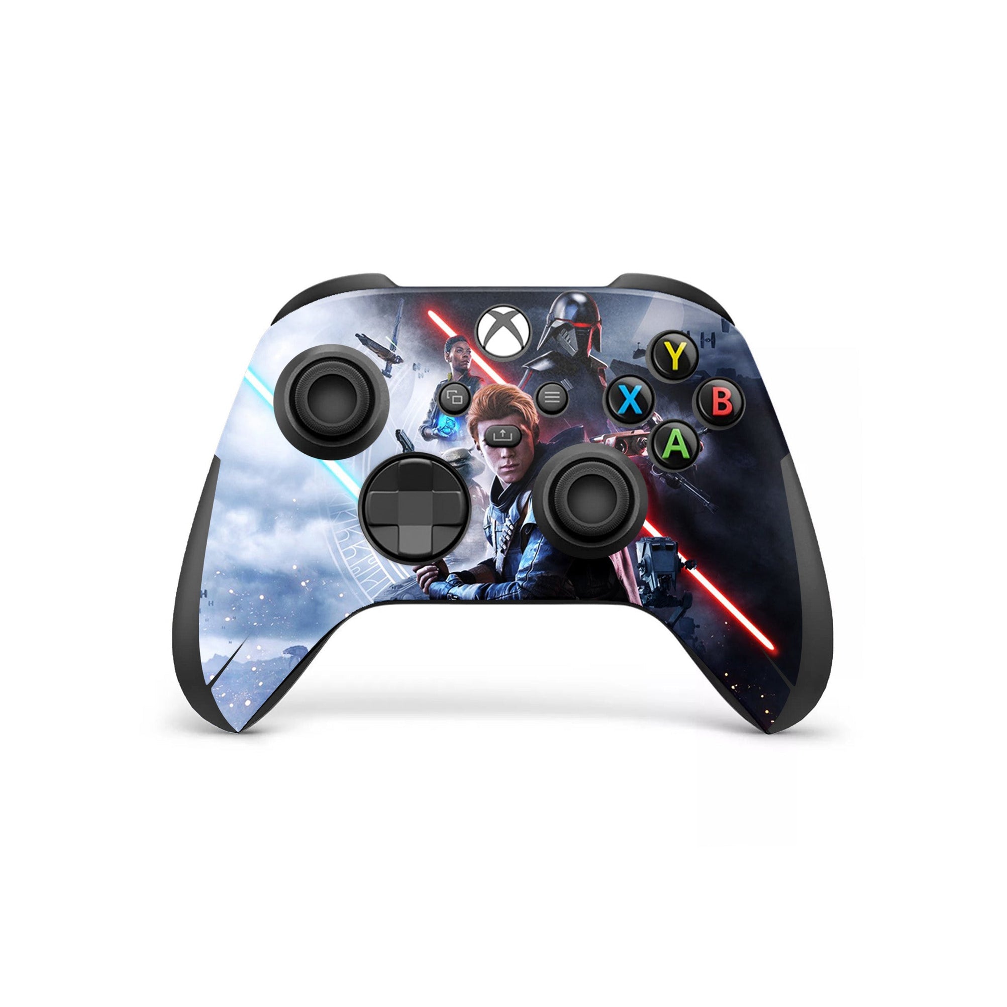 A video game skin featuring a Galactic Knight Quest 1 design for the Xbox Series X Controller.