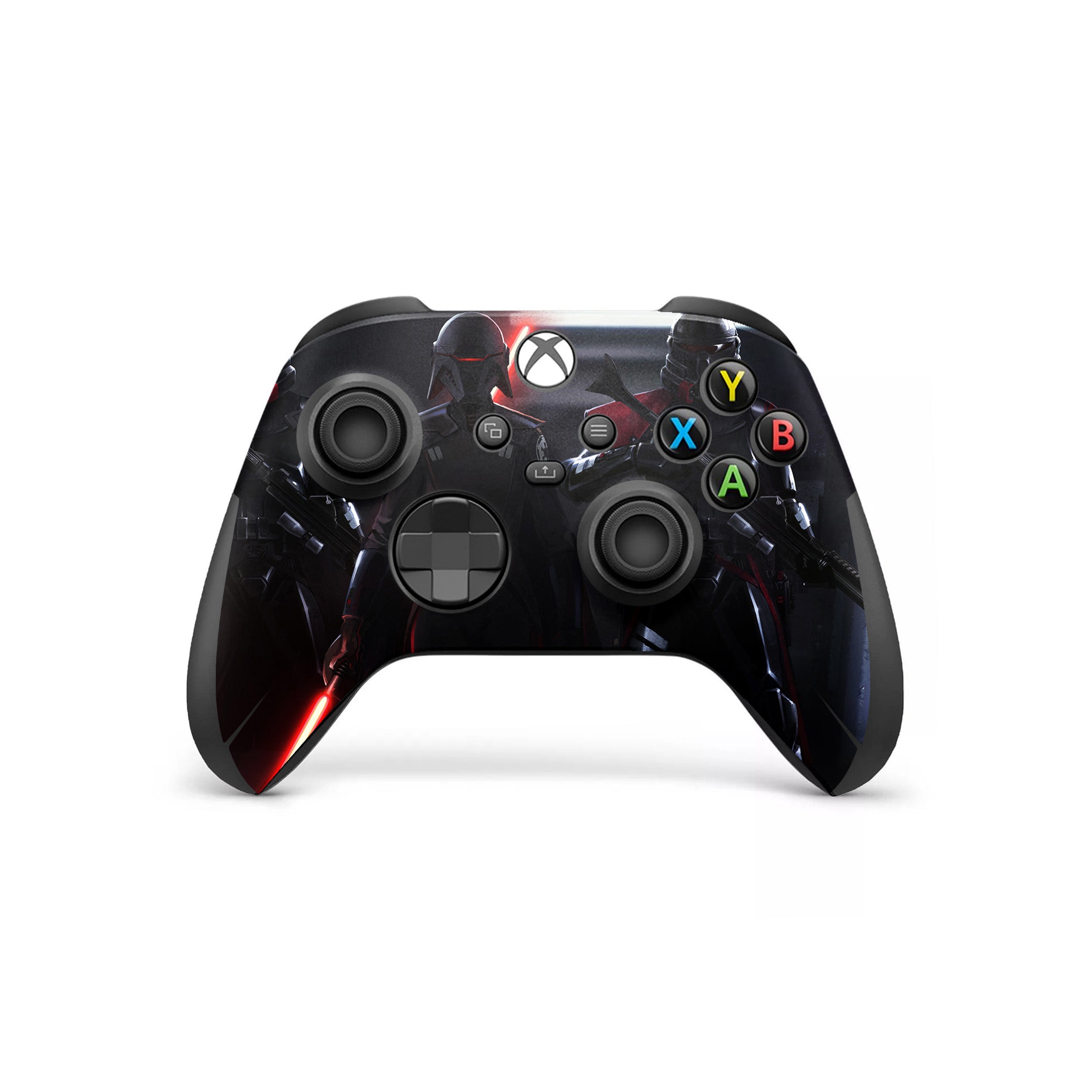 A video game skin featuring a Galactic Knight Quest 3 design for the Xbox Series Wireless Controller.