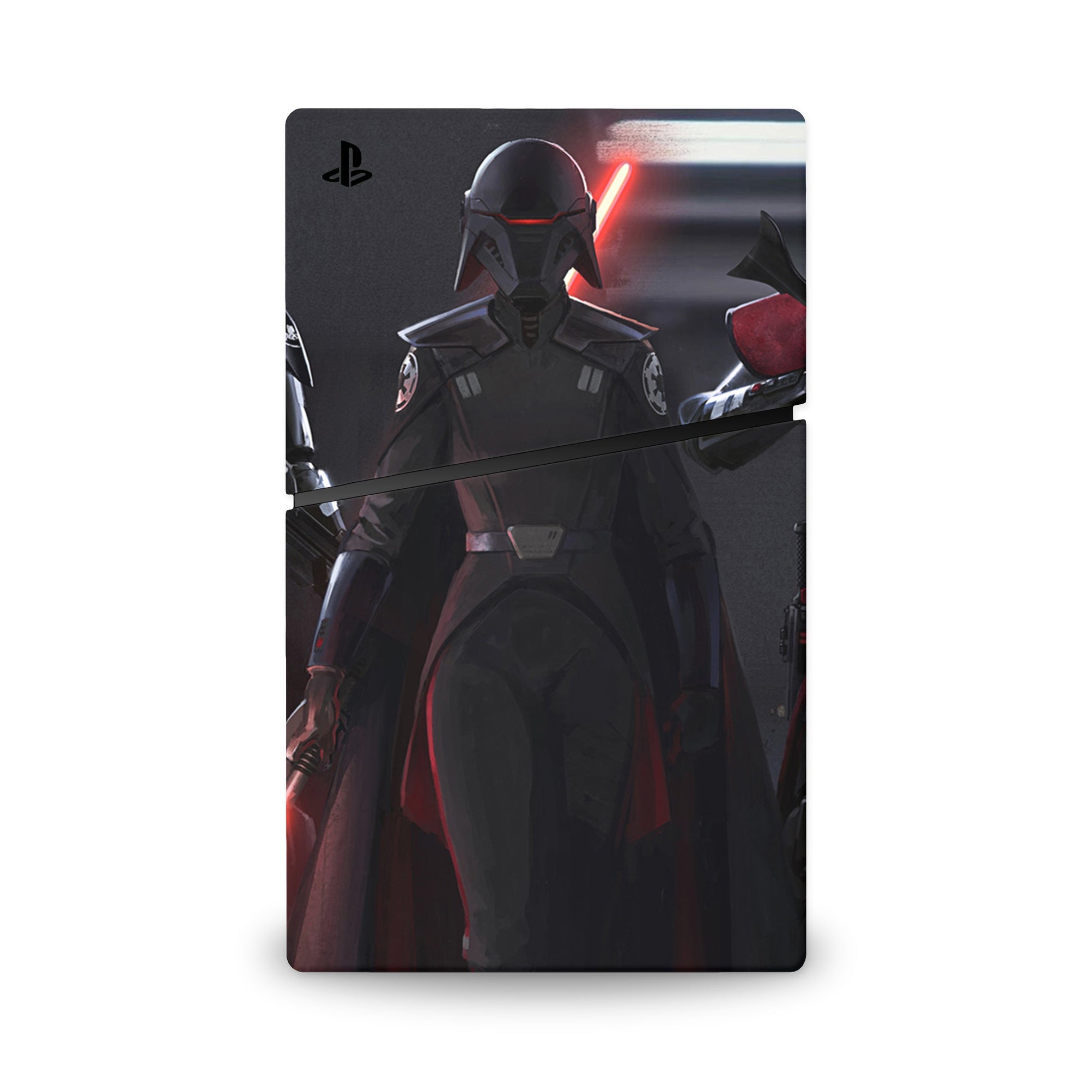 A video game skin featuring a Galactic Knight Quest 3 design for the PS5 Slim Digital.