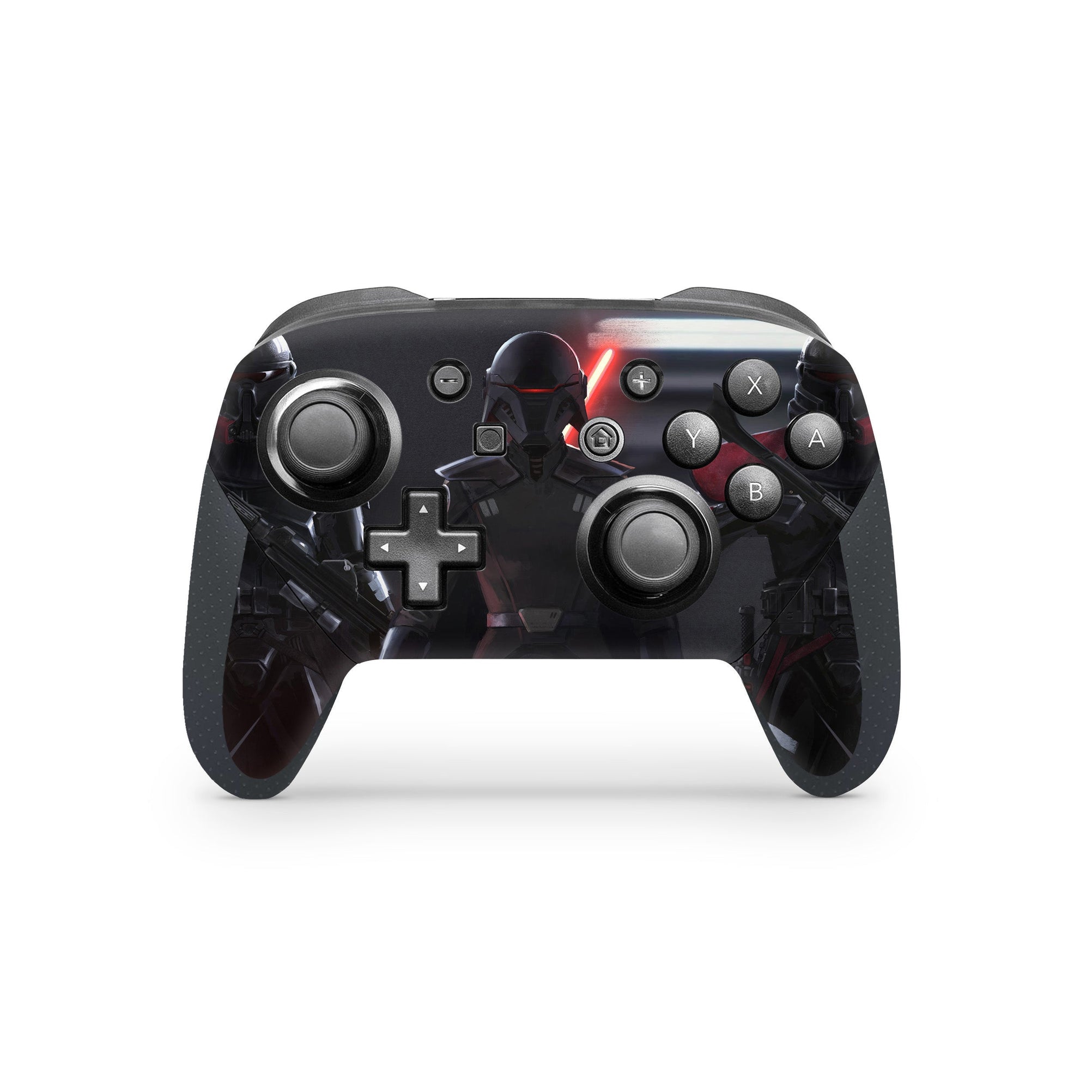 A video game skin featuring a Galactic Knight Quest 3 design for the Nintendo Switch Pro Controller.