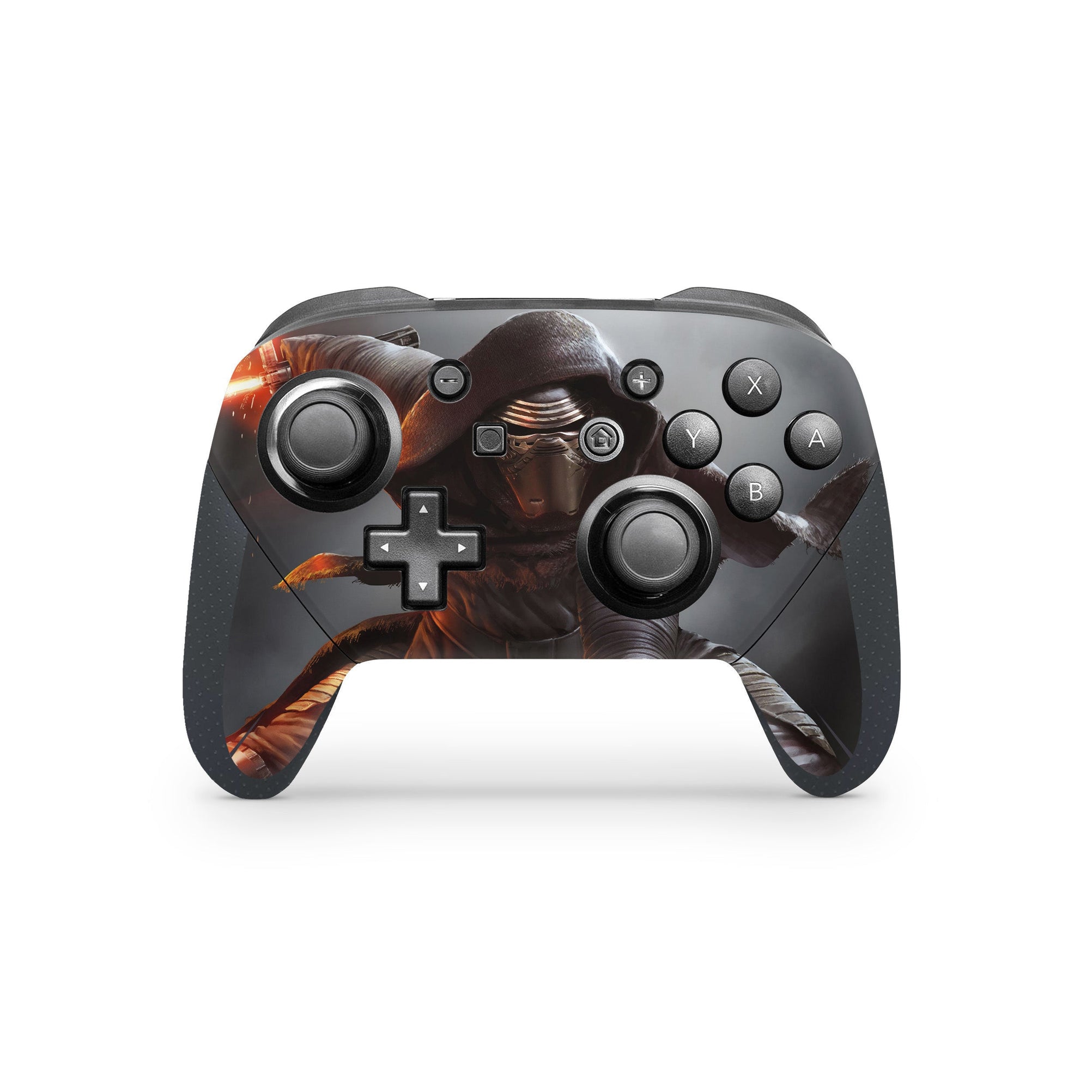 A video game skin featuring a Lord of Shadows 2 design for the Nintendo Switch Pro Controller.