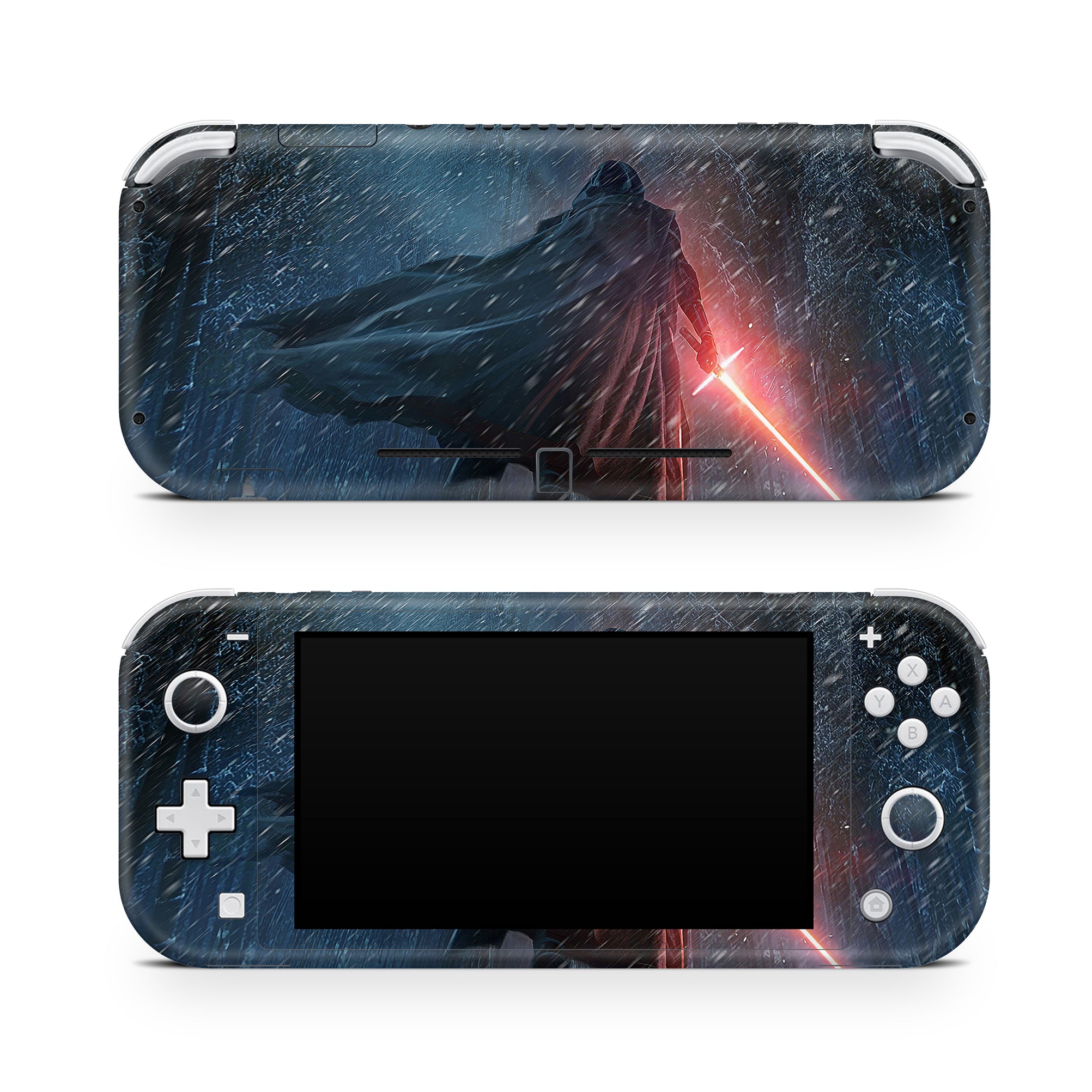 A video game skin featuring a Lord of Shadows 3 design for the Nintendo Switch Lite.