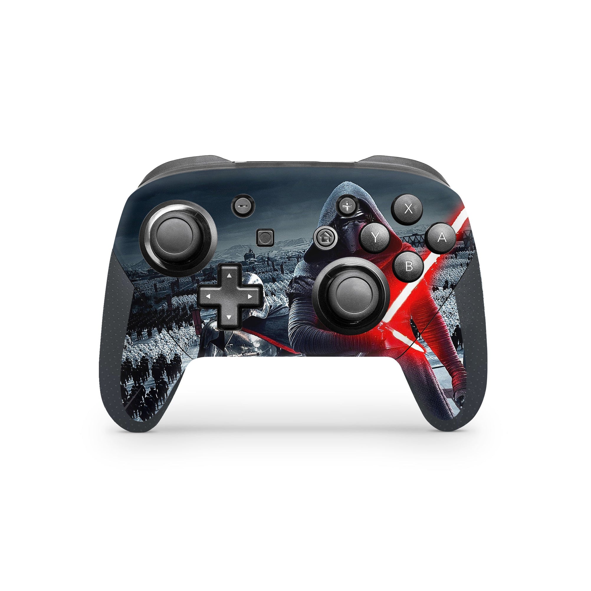 A video game skin featuring a Lord of Shadows 4 design for the Nintendo Switch Pro Controller.