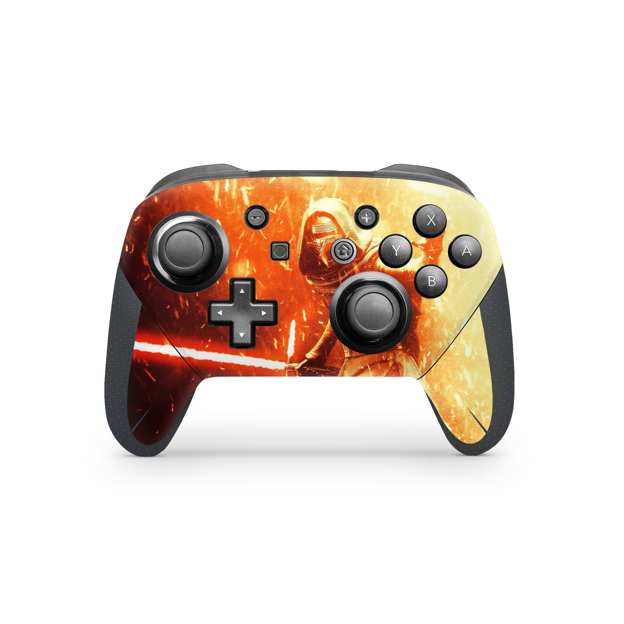 A video game skin featuring a Lord of Shadows 6 design for the Nintendo Switch Pro Controller.