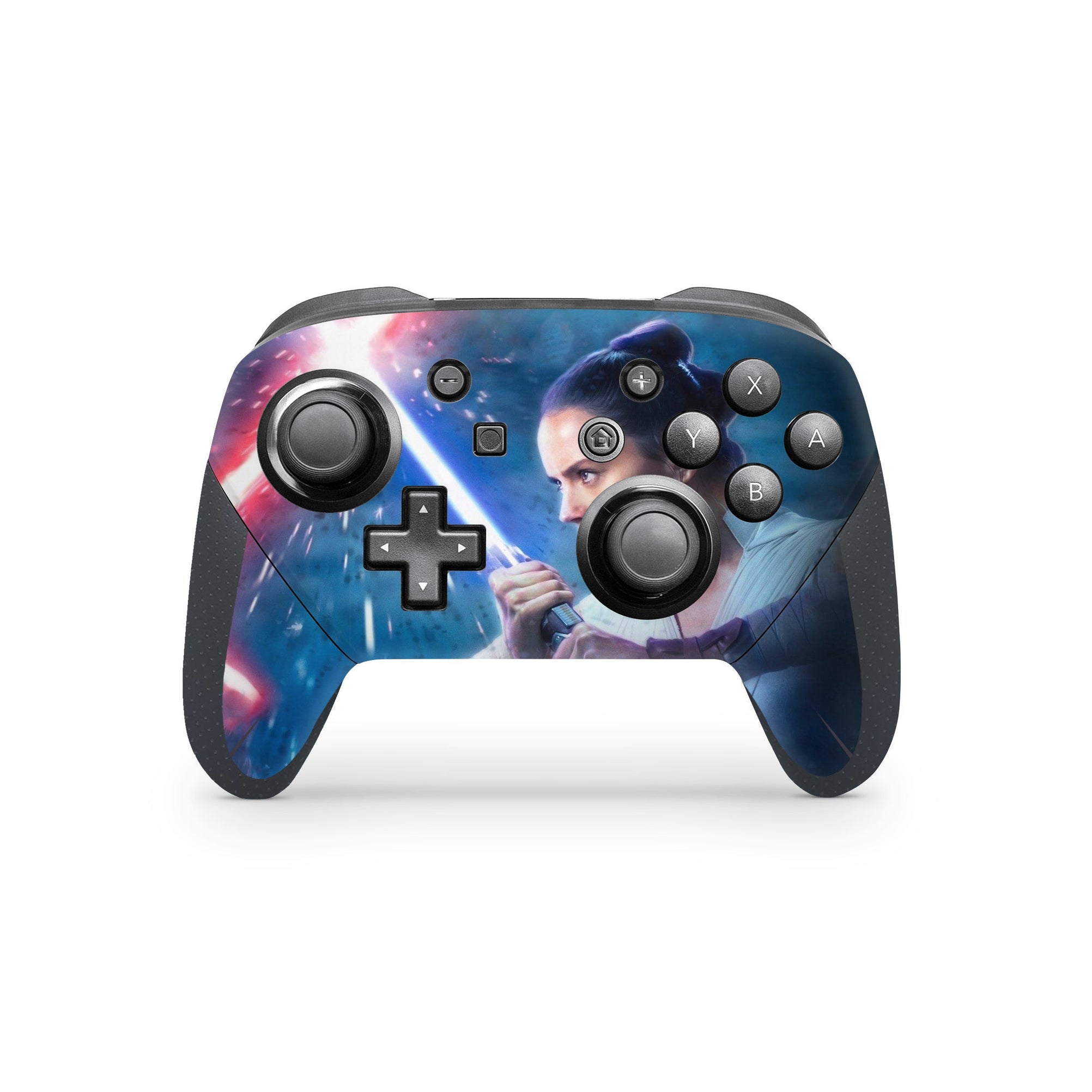 A video game skin featuring a The Galactic Bond design for the Nintendo Switch Pro Controller.