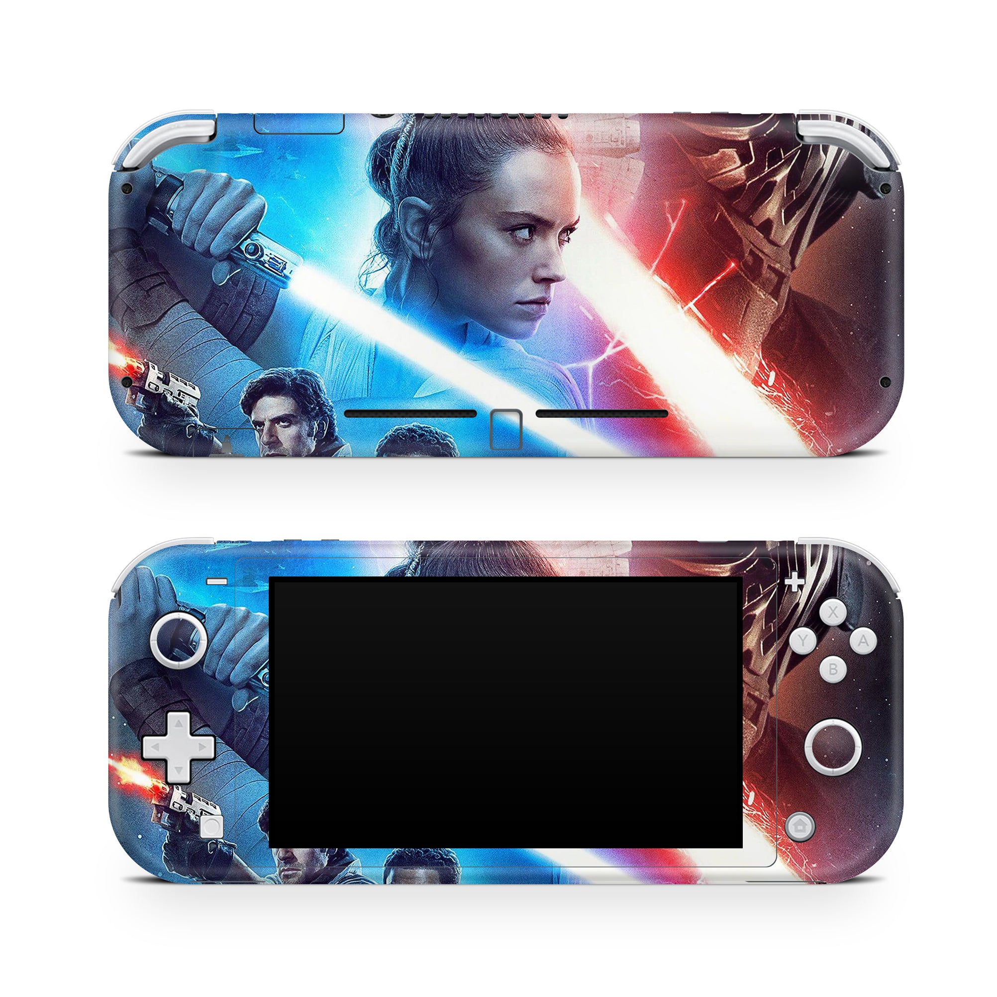 A video game skin featuring a The Final Hope 2 design for the Nintendo Switch Lite.