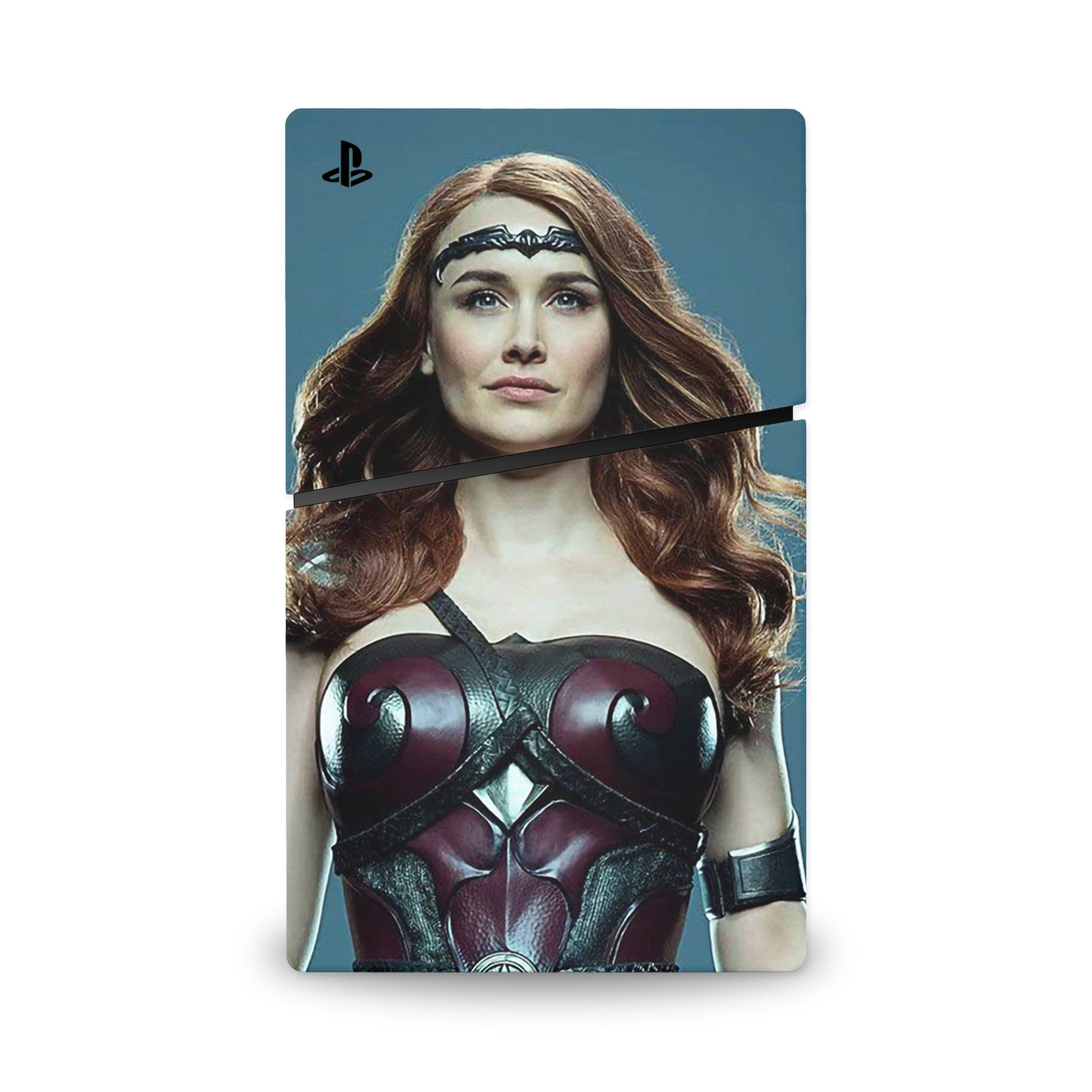 A video game skin featuring a Queen of Power design for the PS5 Slim.