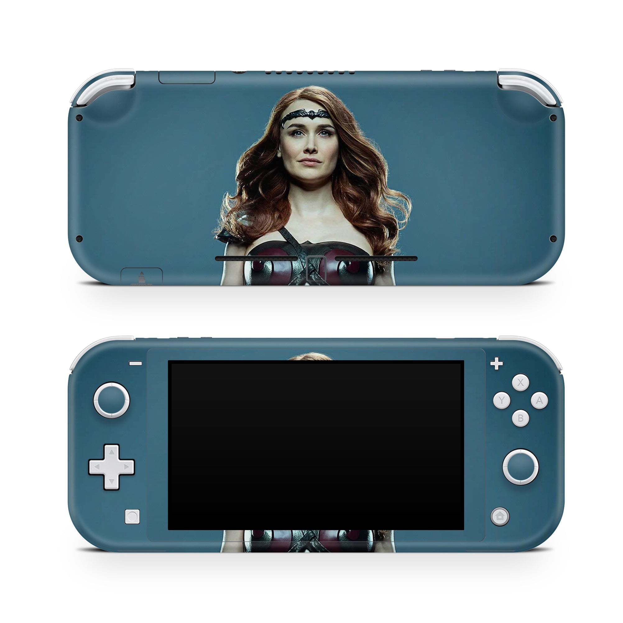 A video game skin featuring a Queen of Power design for the Nintendo Switch Lite.