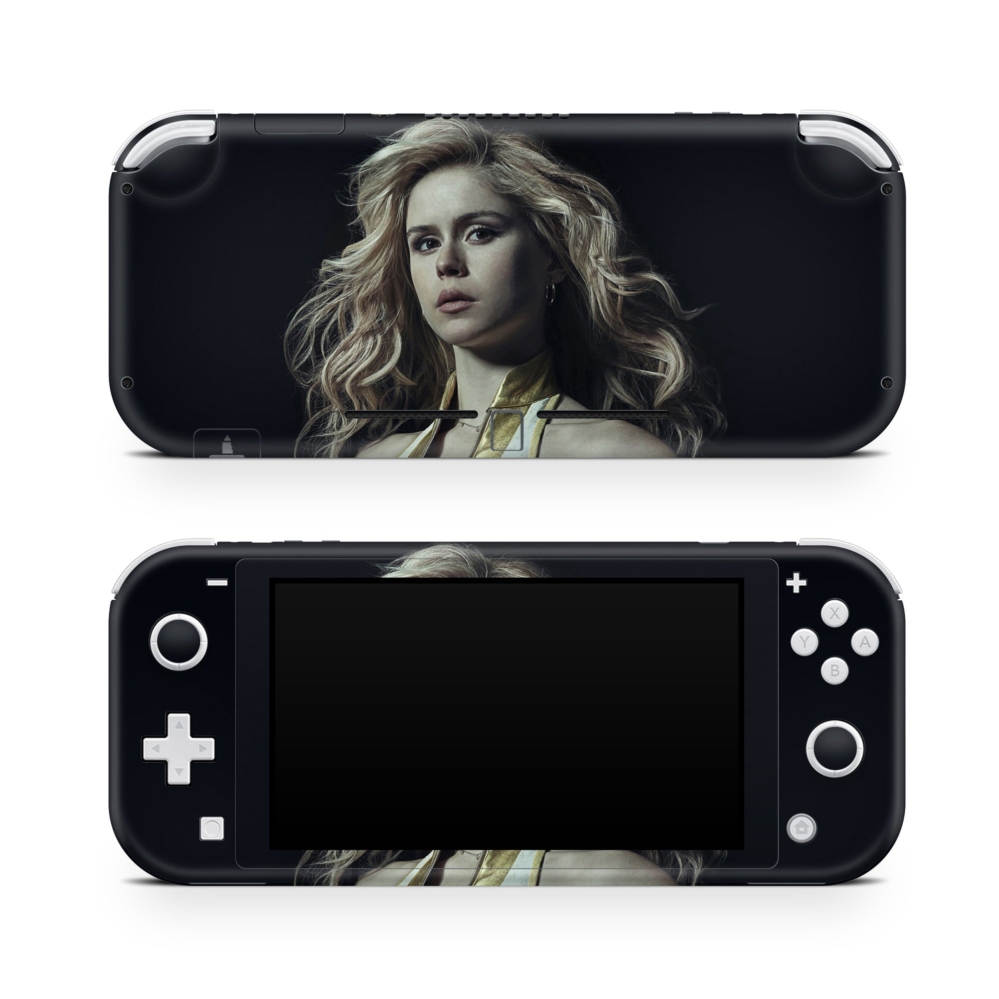 A video game skin featuring a Lightbringer design for the Nintendo Switch Lite.