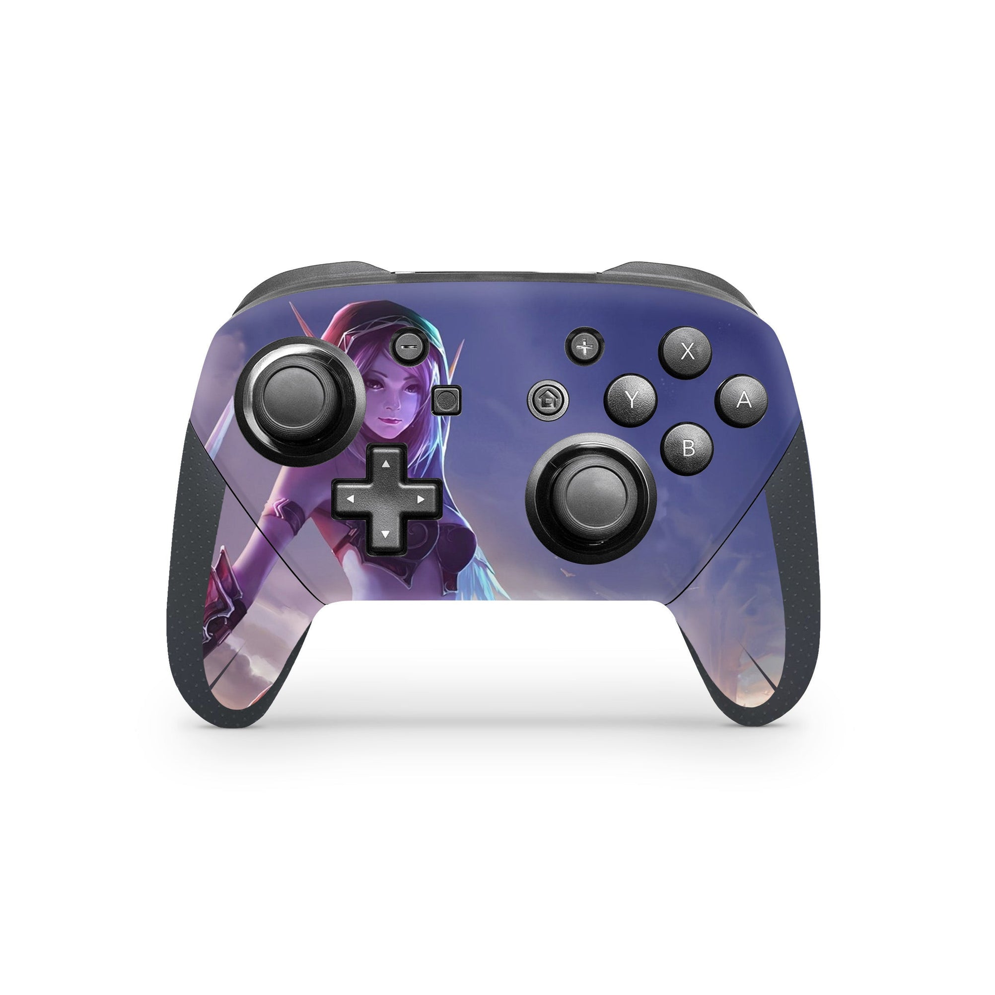 A video game skin featuring a Azeroth Adventures 1 design for the Nintendo Switch Pro Controller.