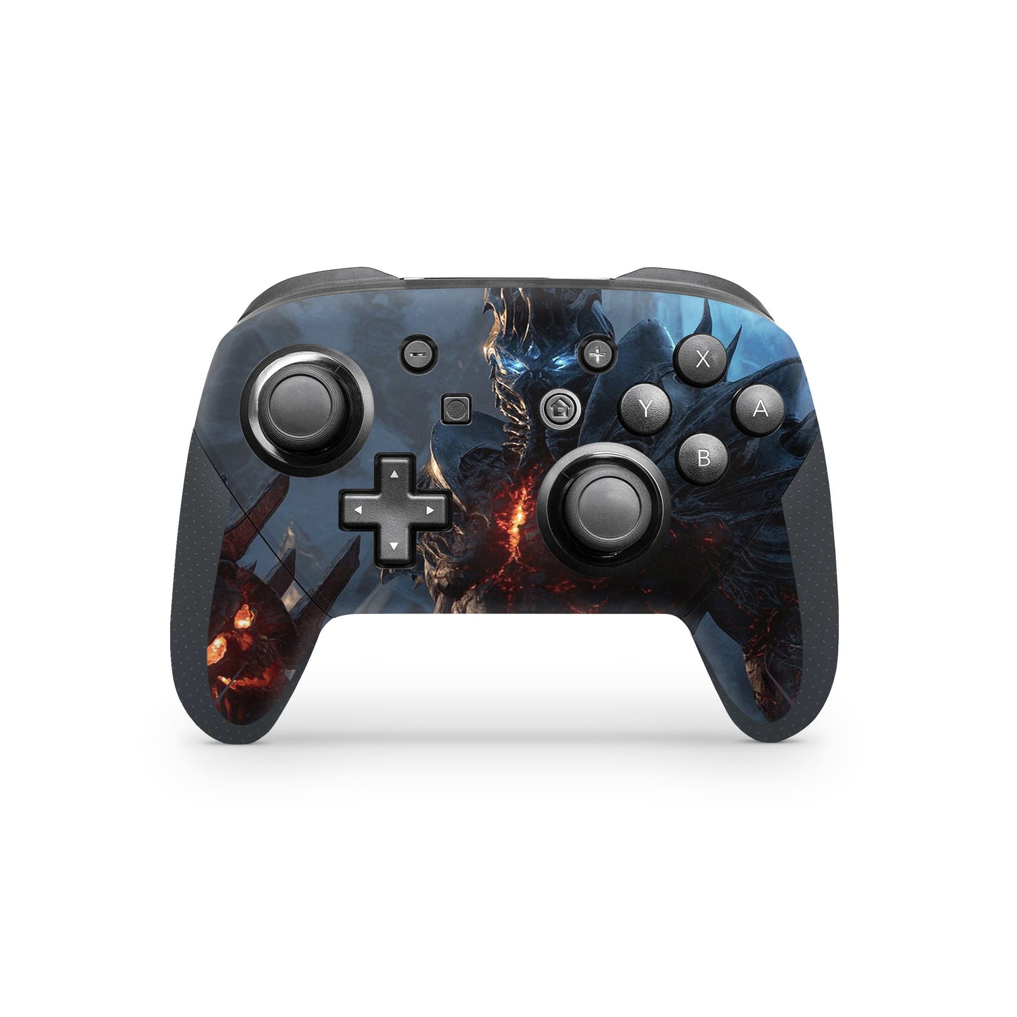 A video game skin featuring a Azeroth Adventures 2 design for the Nintendo Switch Pro Controller.