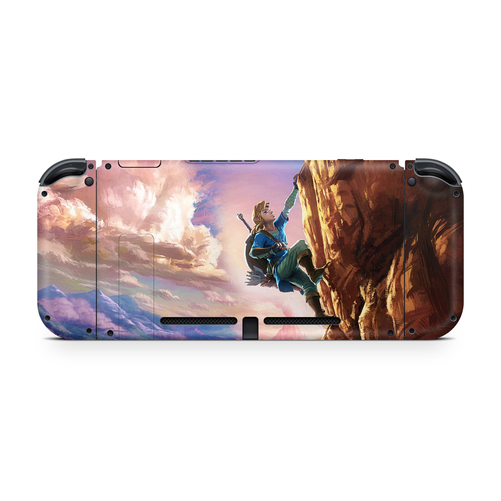 A video game skin featuring a Guardian of the Realm 5 design for the Nintendo Switch OLED.