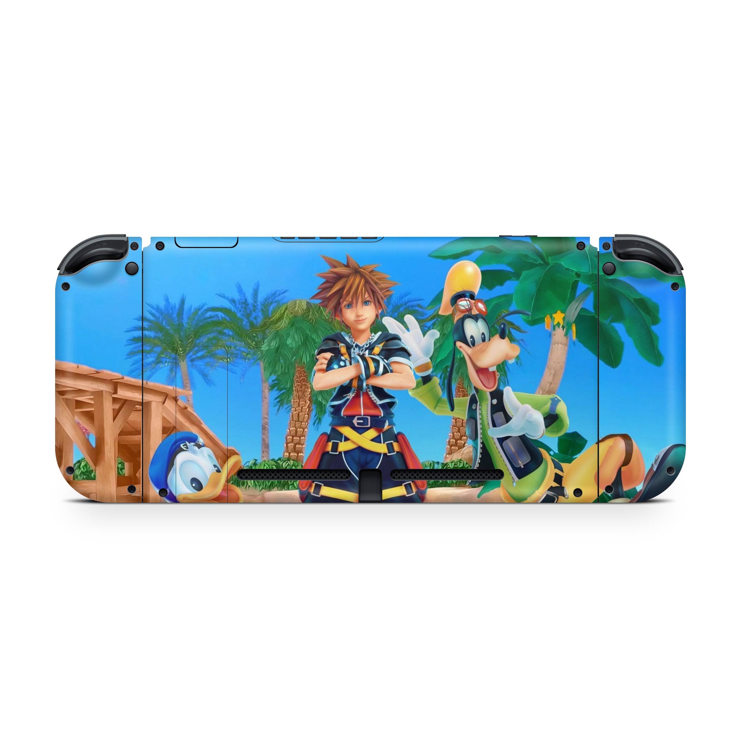 A video game skin featuring a Kingdom Hearts design for the Nintendo Switch.