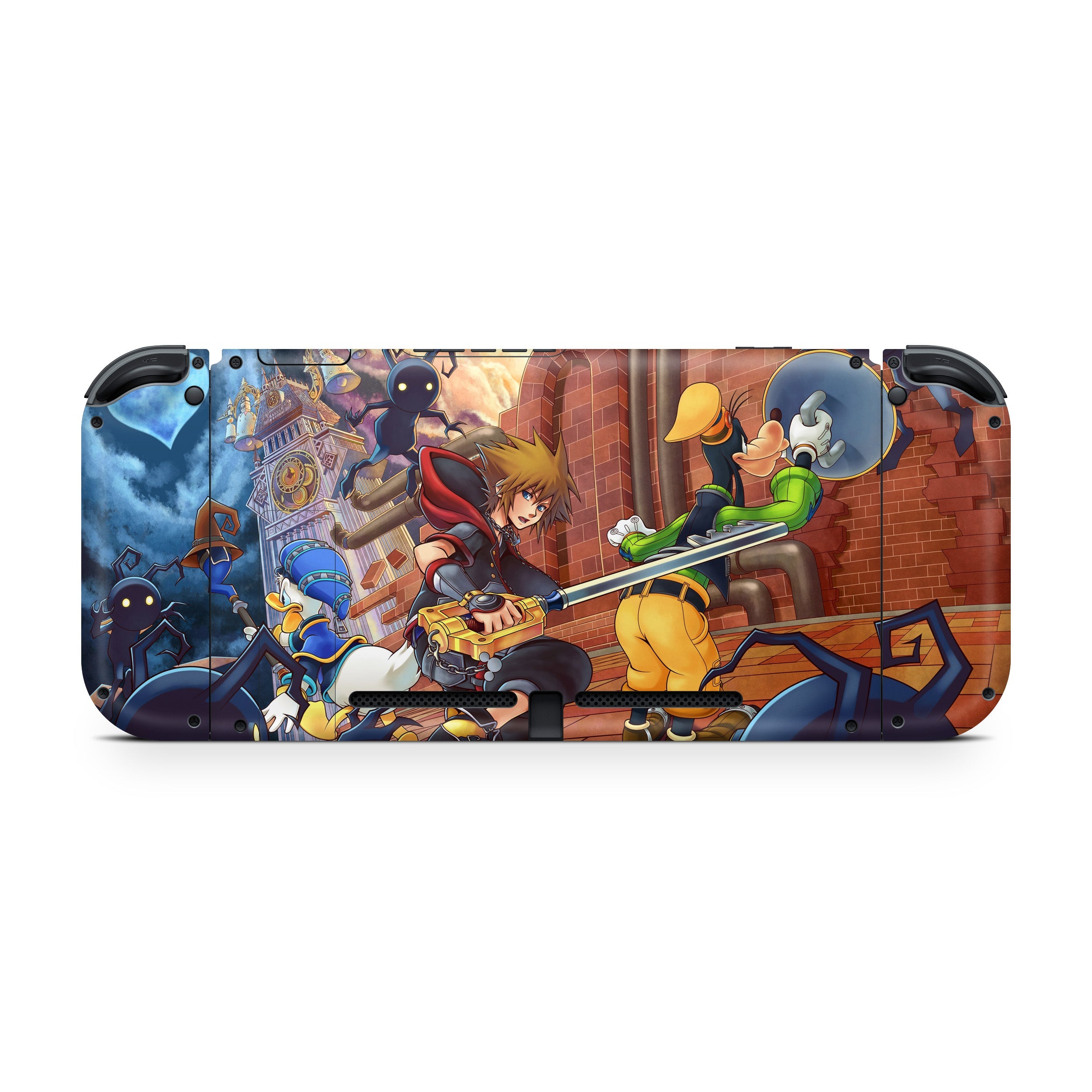 A video game skin featuring a Kingdom Hearts design for the Nintendo Switch.