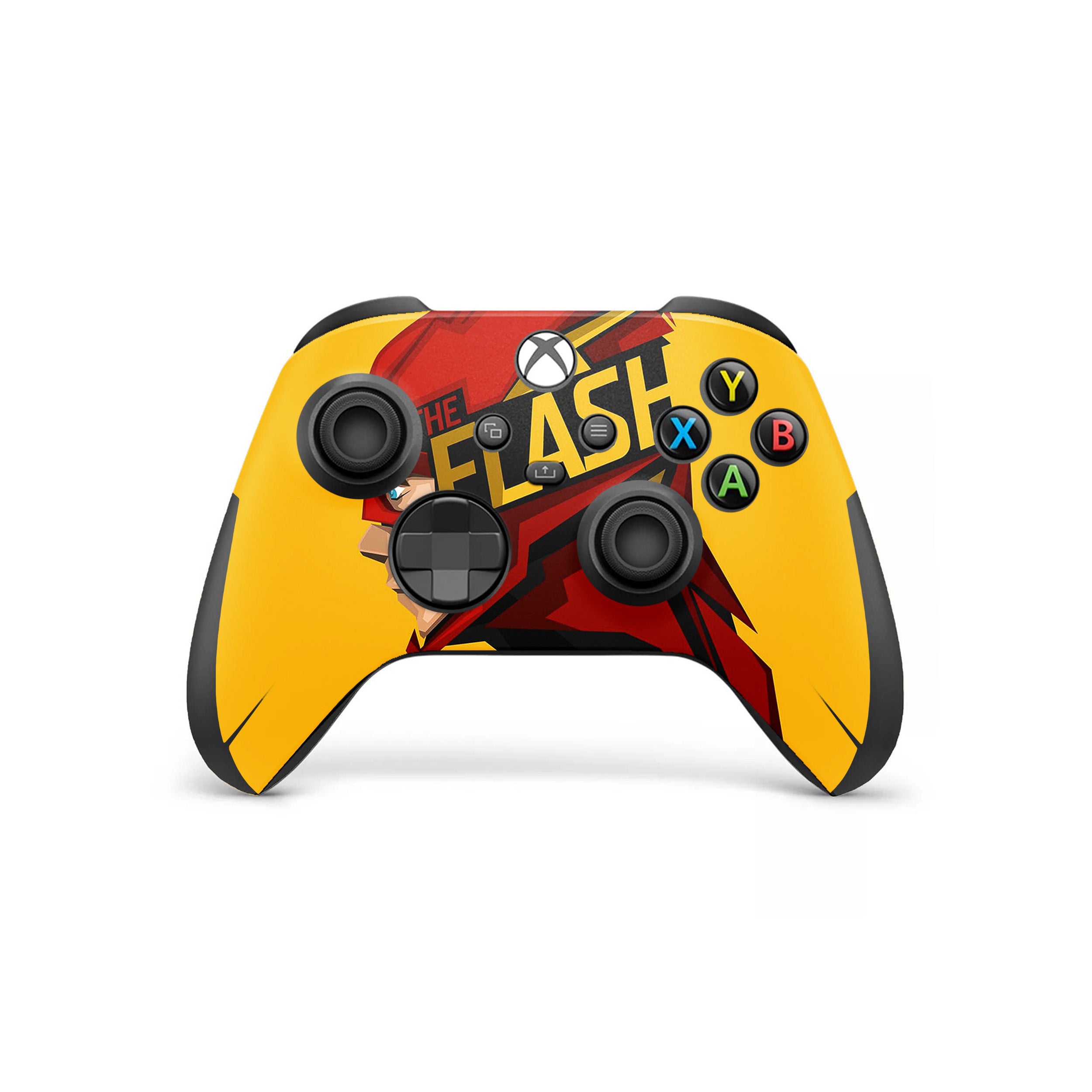 A video game skin featuring a Marvel Flash design for the Xbox Wireless Controller.